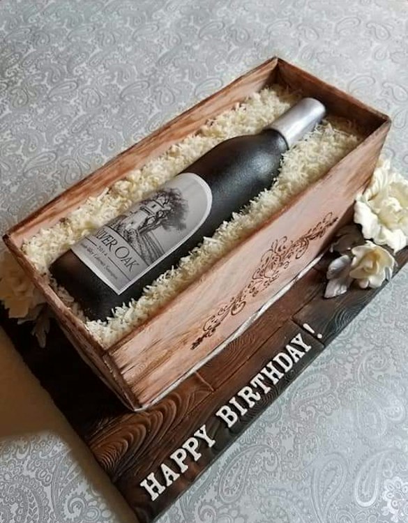 Bottle & Box cake for His Birthday