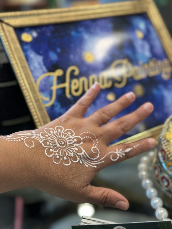 white henna tattoos
