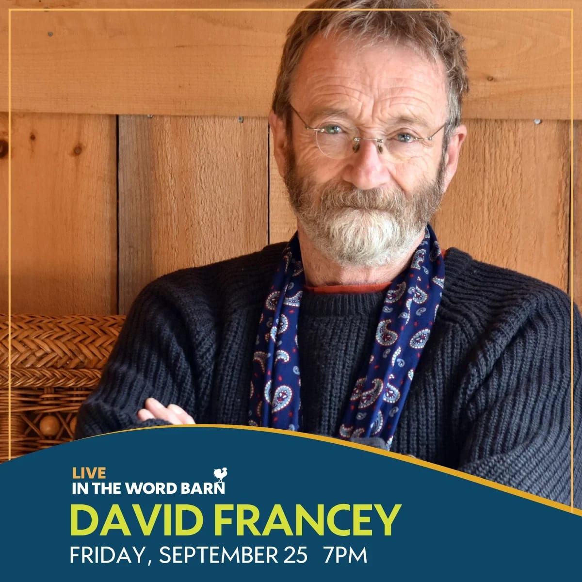 David Francey at The Word Barn on Sep 25, 2026