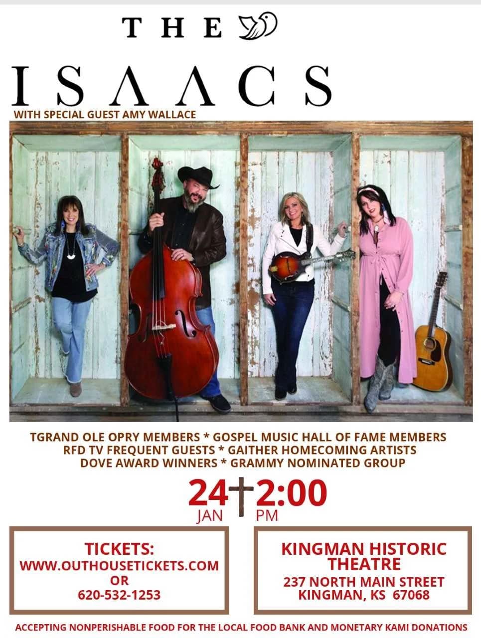 THE ISAACS w/ special guest Amy Wallace at Kingman Theatre on Jan 24, 2027