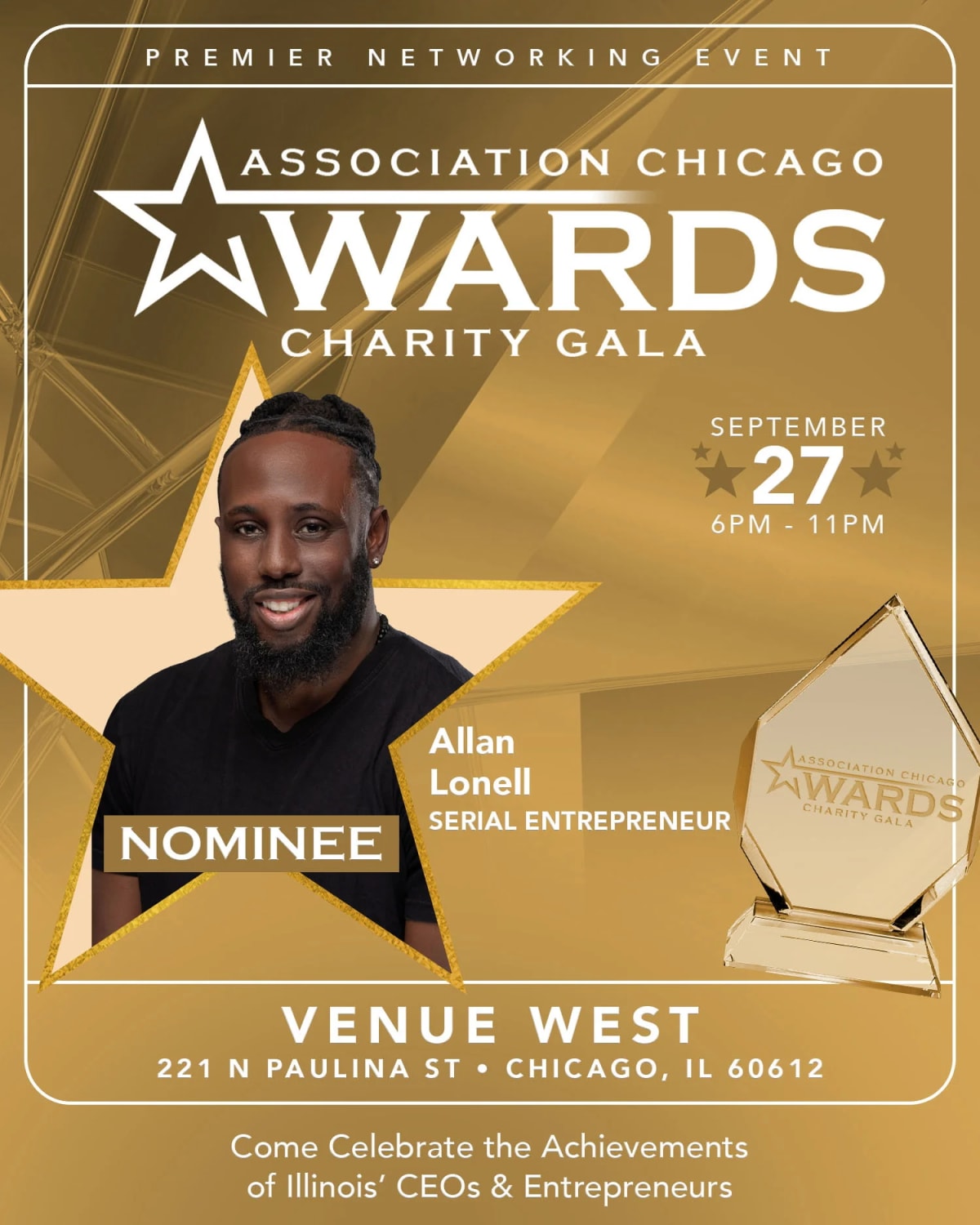 Association Chicago Awards Charity Gala at 211 N Paulina St on Sep 27, 2026