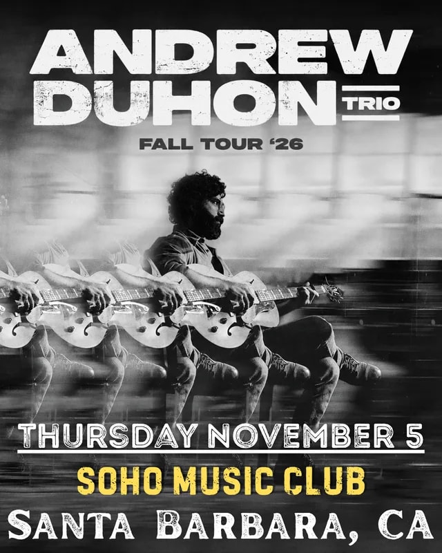 An Evening with Andrew Duhon at SOhO Restaurant & Music Club on Nov 5, 2026