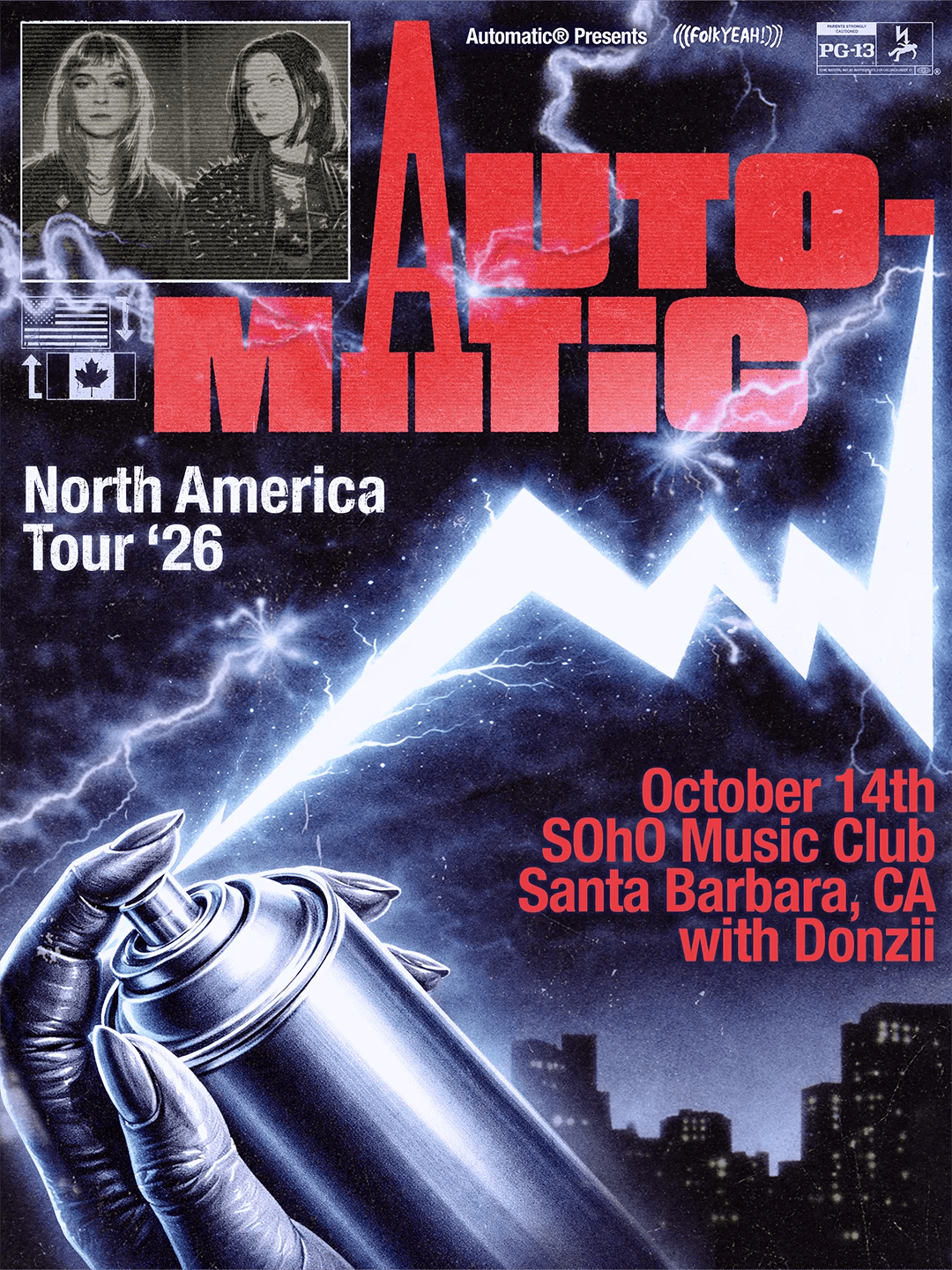(((folkYEAH!))) Presents: Automatic with Donzii at SOhO Restaurant & Music Club on Oct 14, 2026