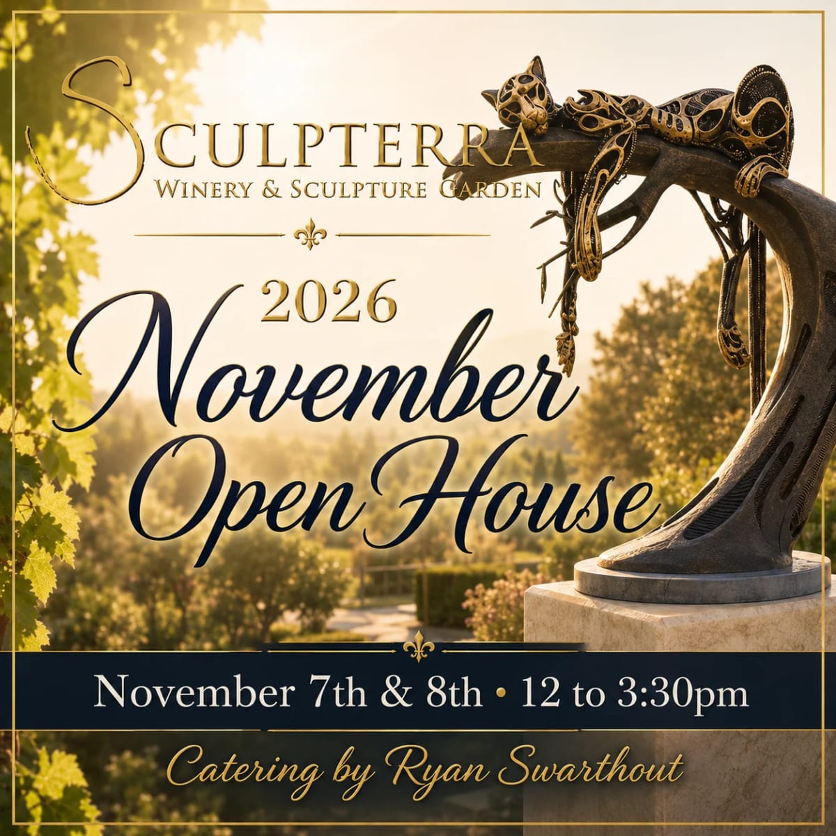 Wine Club Open House at Sculpterra at Sculpterra Winery and Sculpture Garden on Nov 7, 2026