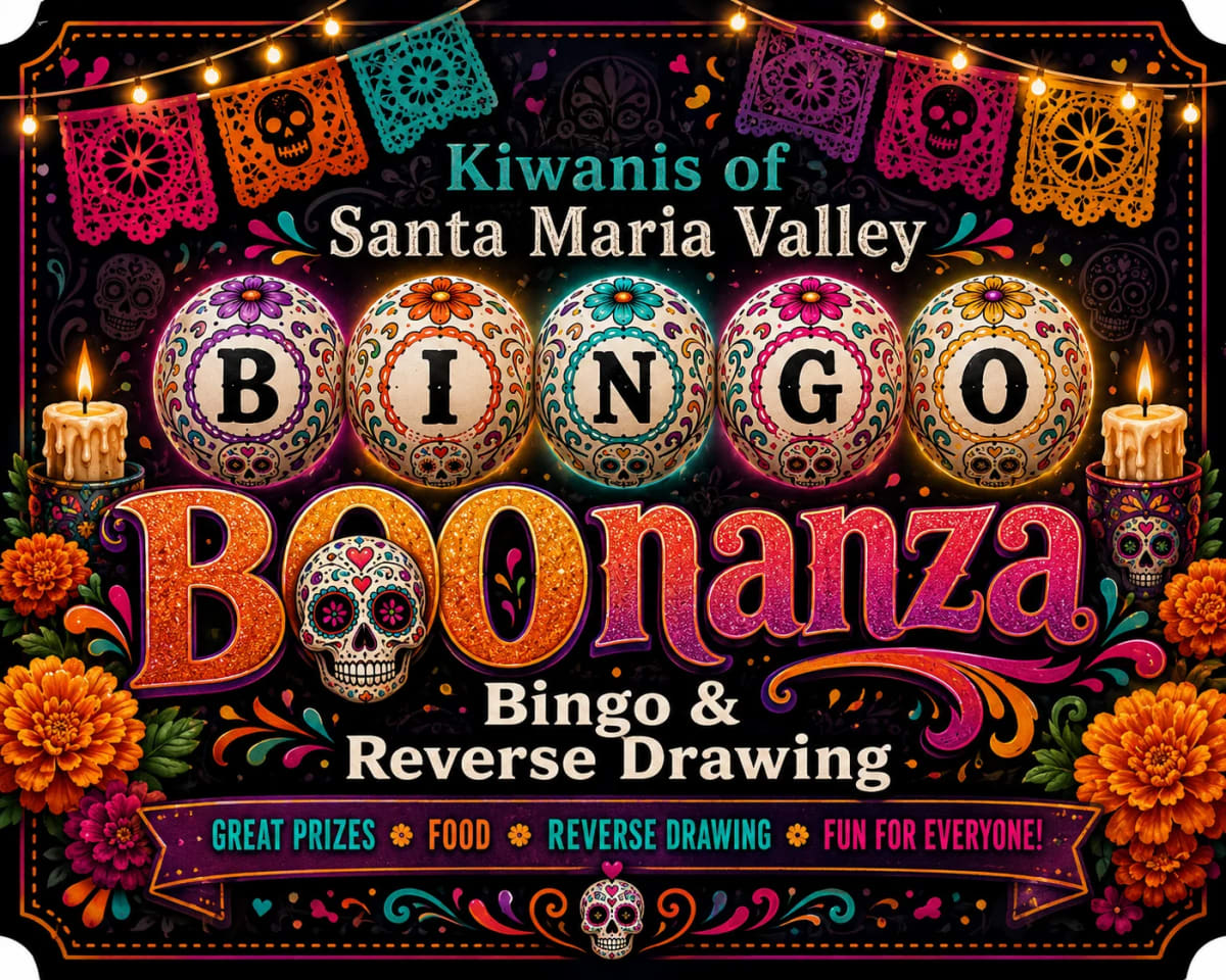 Kiwanis Bingo BOOnanza at Mussell Senior Center on Nov 1, 2026