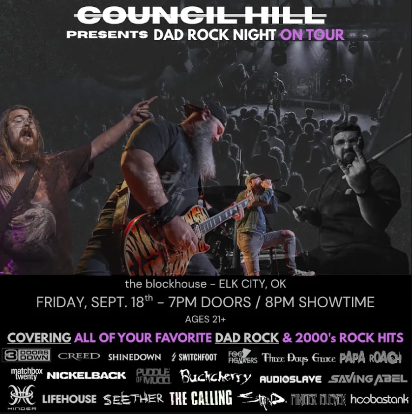 “Dad Rock Night” (2000s Rock Tribute) presented by COUNCIL HILL w/ special guest Kyler Smith at BlockHouse on Sep 18, 2026
