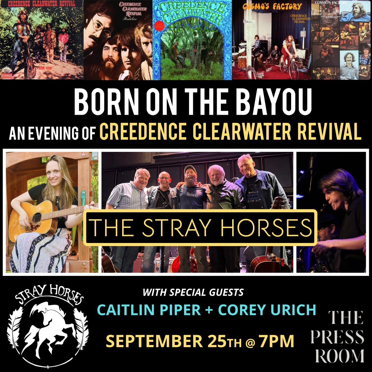 Born On The Bayou: An Evening of Creedence Clearwater Revival at The Press Room on Sep 25, 2026