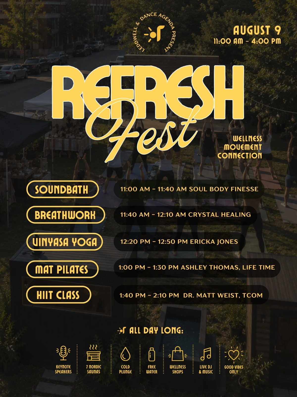 Refresh: Wellness & Movement Festival at North Loop Park on Aug 9, 2026