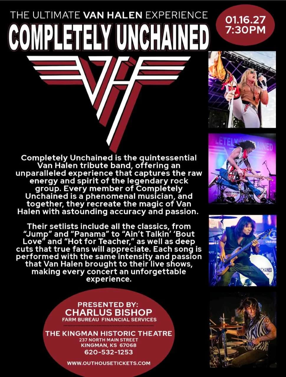 COMPLETELY UNCHAINED: CELEBRATING THE MUSIC OF VAN HALEN at Kingman Theatre on Jan 16, 2027