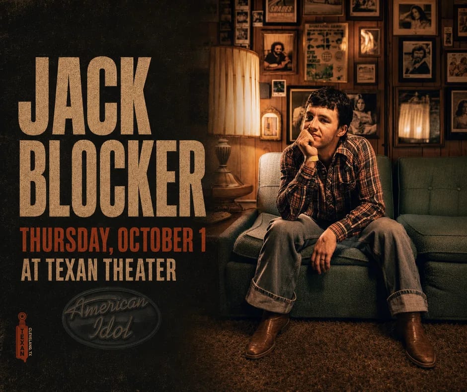 JACK BLOCKER at Texan Theater on Oct 1, 2026