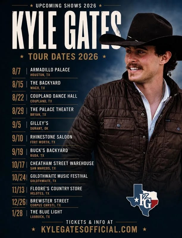 KYLE GATES at Blue Light on Jan 28, 2027