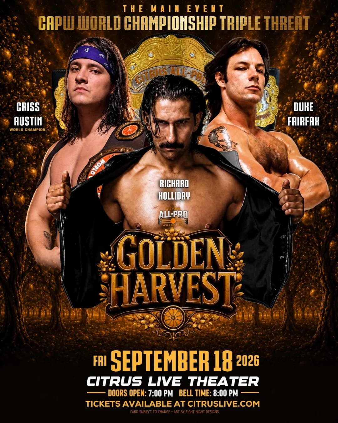 Citrus All-Pro Wrestling : GOLDEN HARVEST at The Citrus Live on Sep 18, 2026