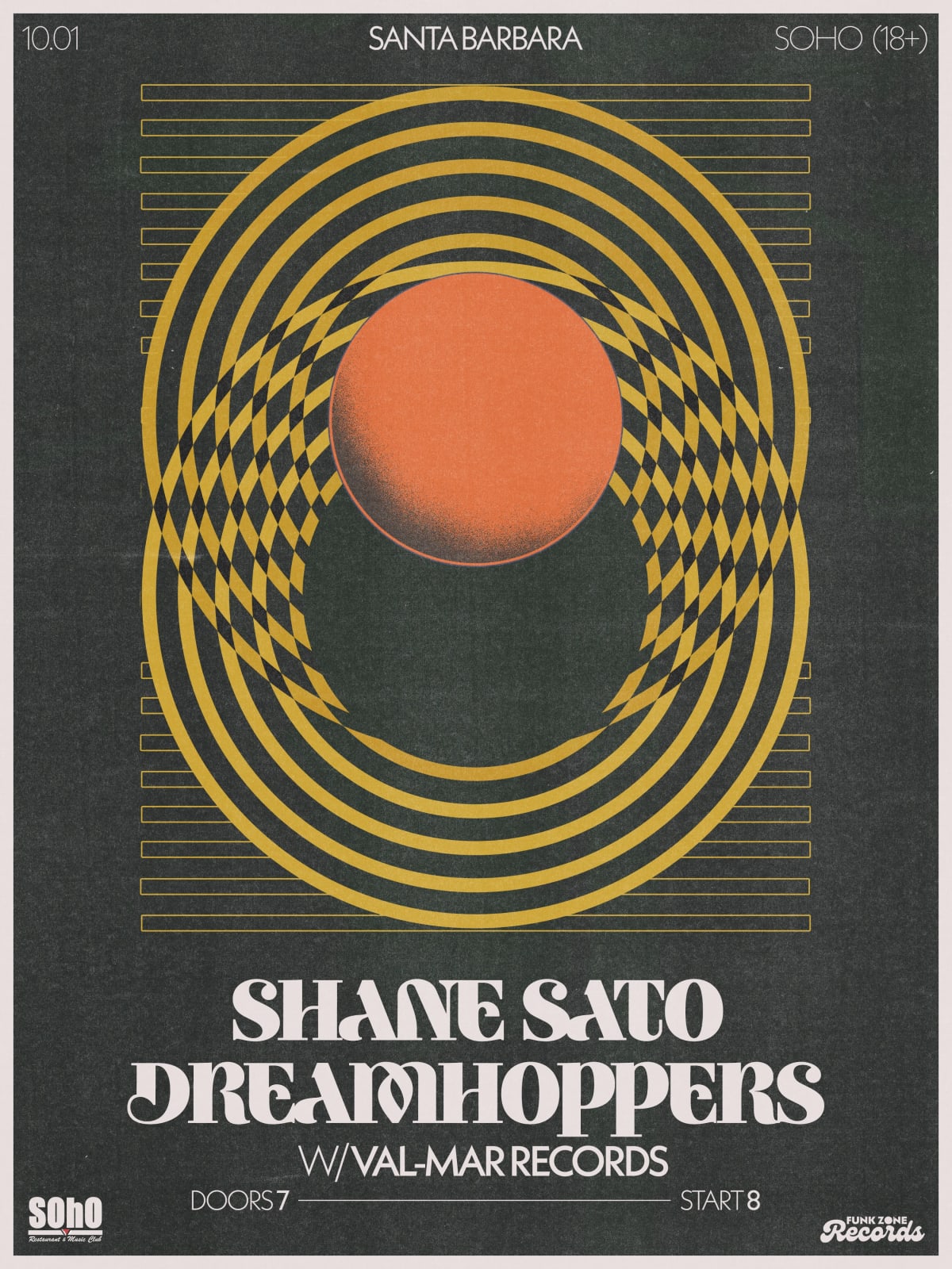 Shane Sato & DreamHoppers with Val-Mar Records at SOhO Restaurant & Music Club on Oct 1, 2026