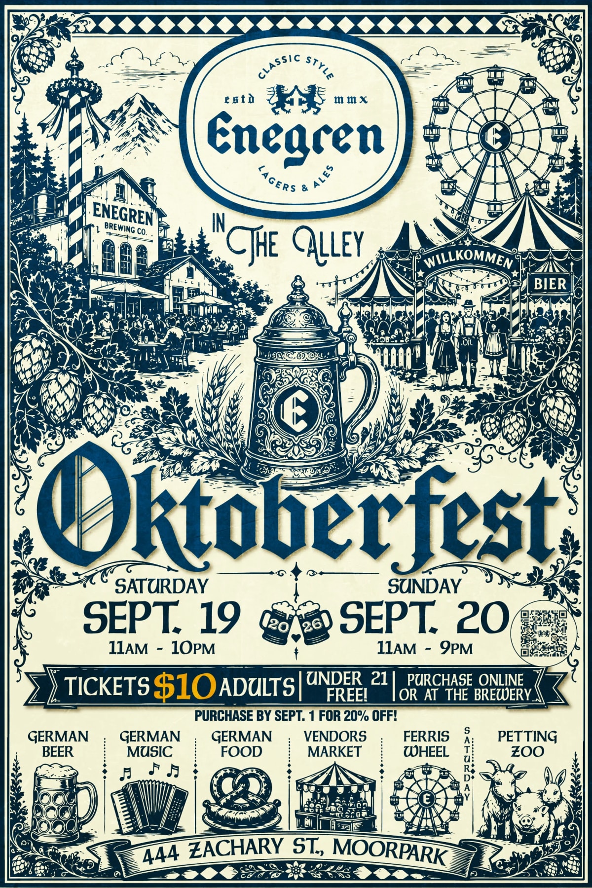 Enegren Oktoberfest 2026 at Enegren Brewing Co. on Sep 19, 2026