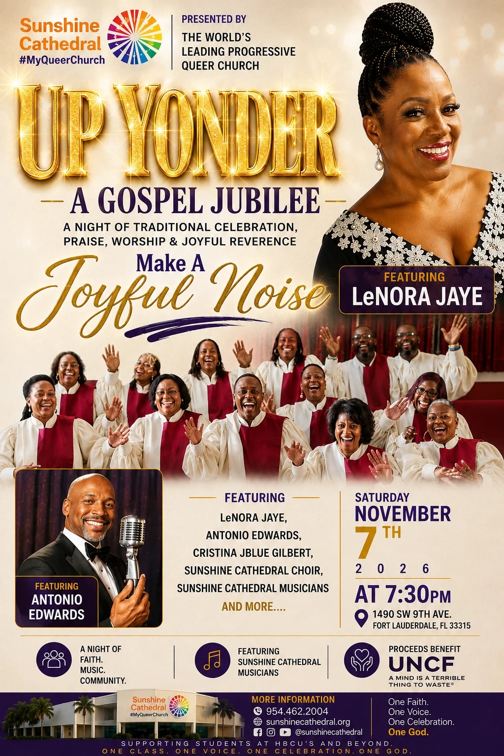 ‘Up Yonder' - A Gospel Jubilee at Sunshine Cathedral Center for the Performing Arts at Sunshine Cathedral on Nov 7, 2026