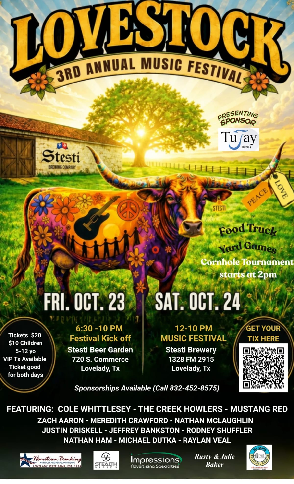 3rd Annual Lovestock Music Festival at Stesti Brewery on Oct 23, 2026