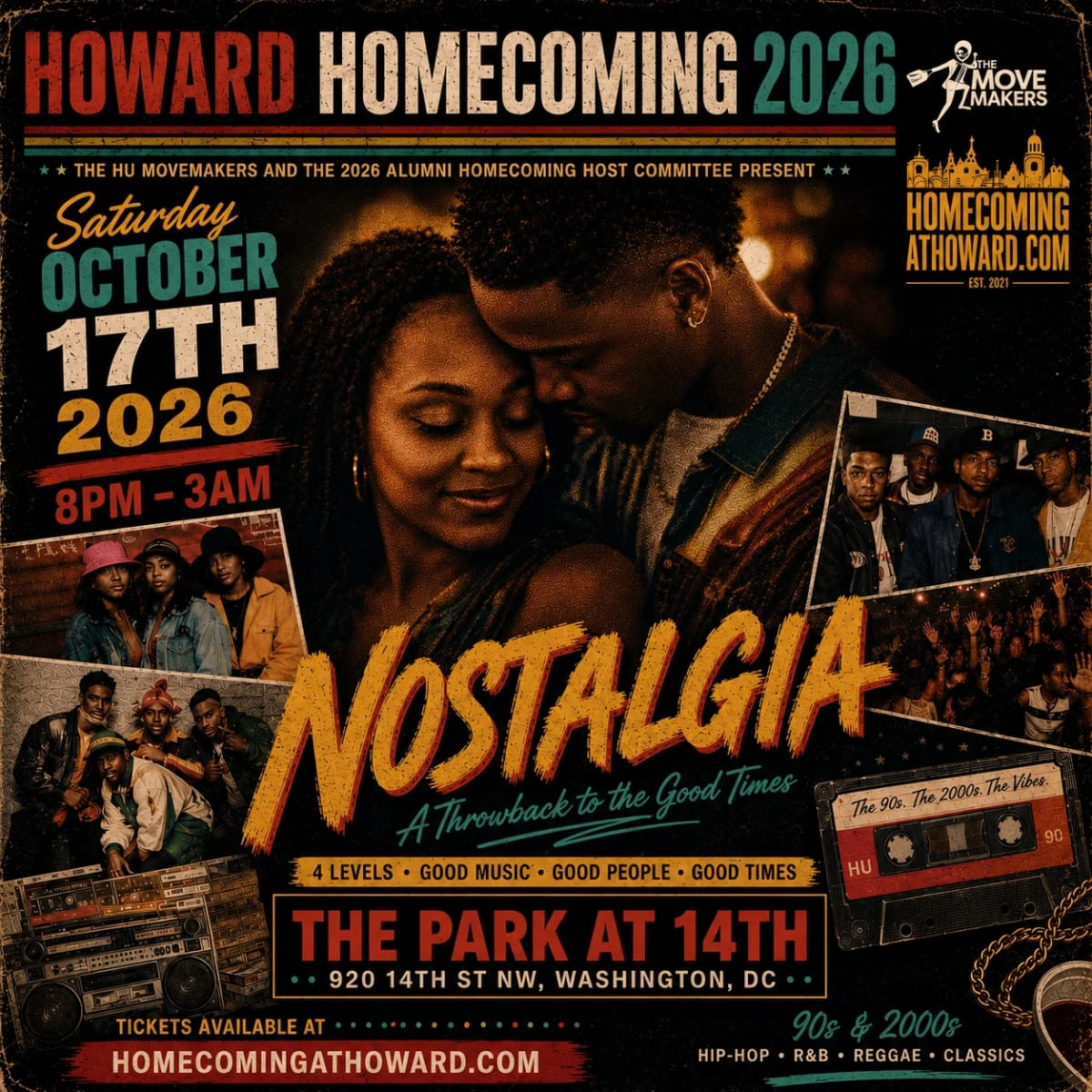 Nostalgia Saturday Day + Night Howard Homecoming at The Park at 14th on Oct 17, 2026