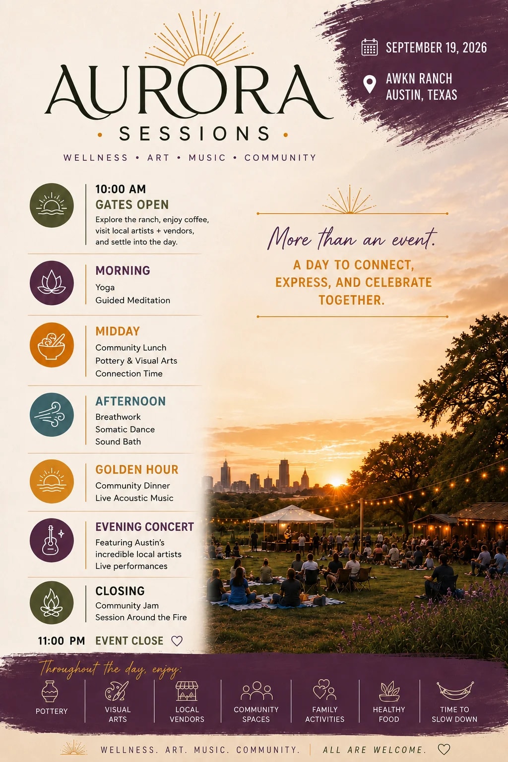 Aurora Sessions at AWKN Ranch on Sep 19, 2026