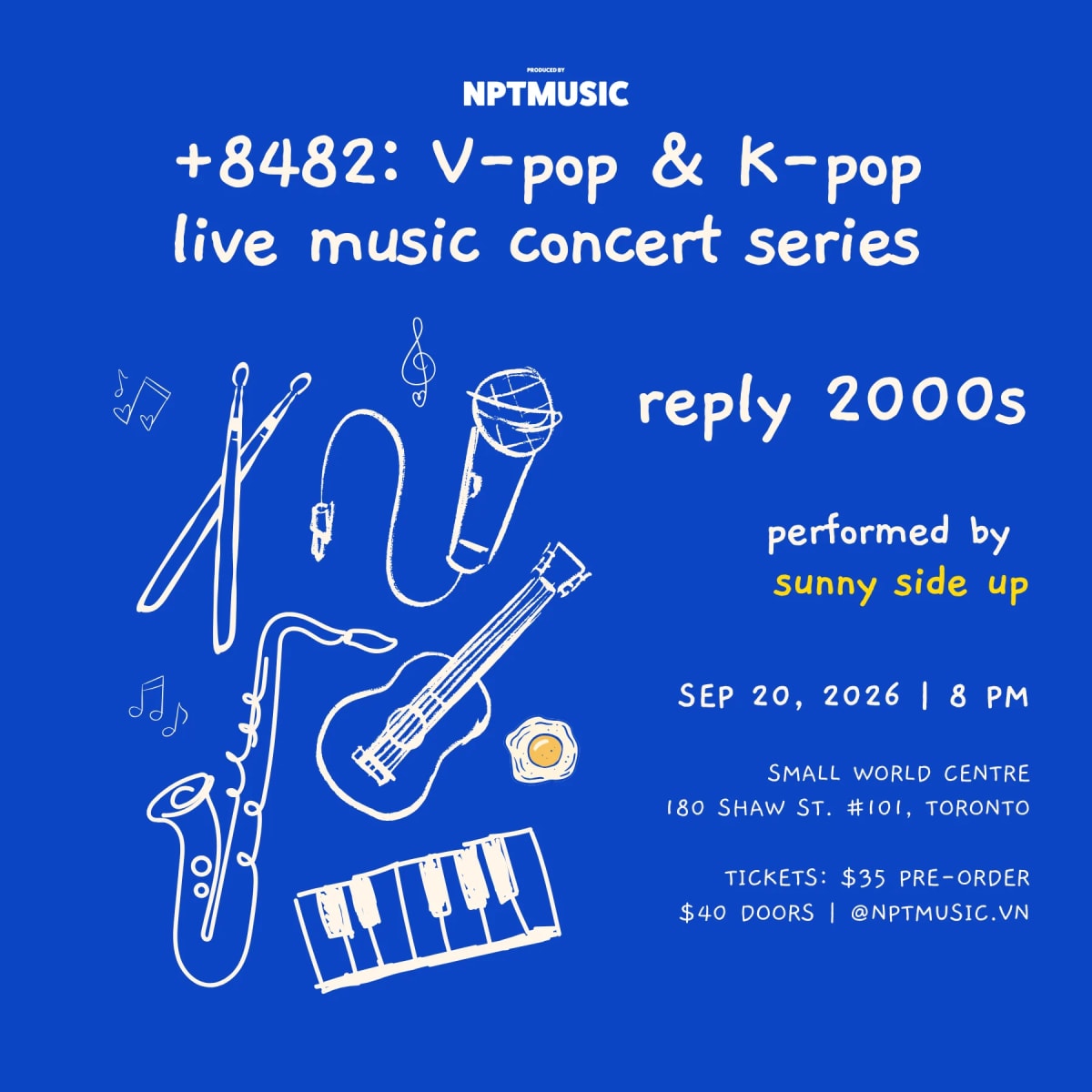 +8482: Reply 2000s at Small World Centre on Sep 20, 2026