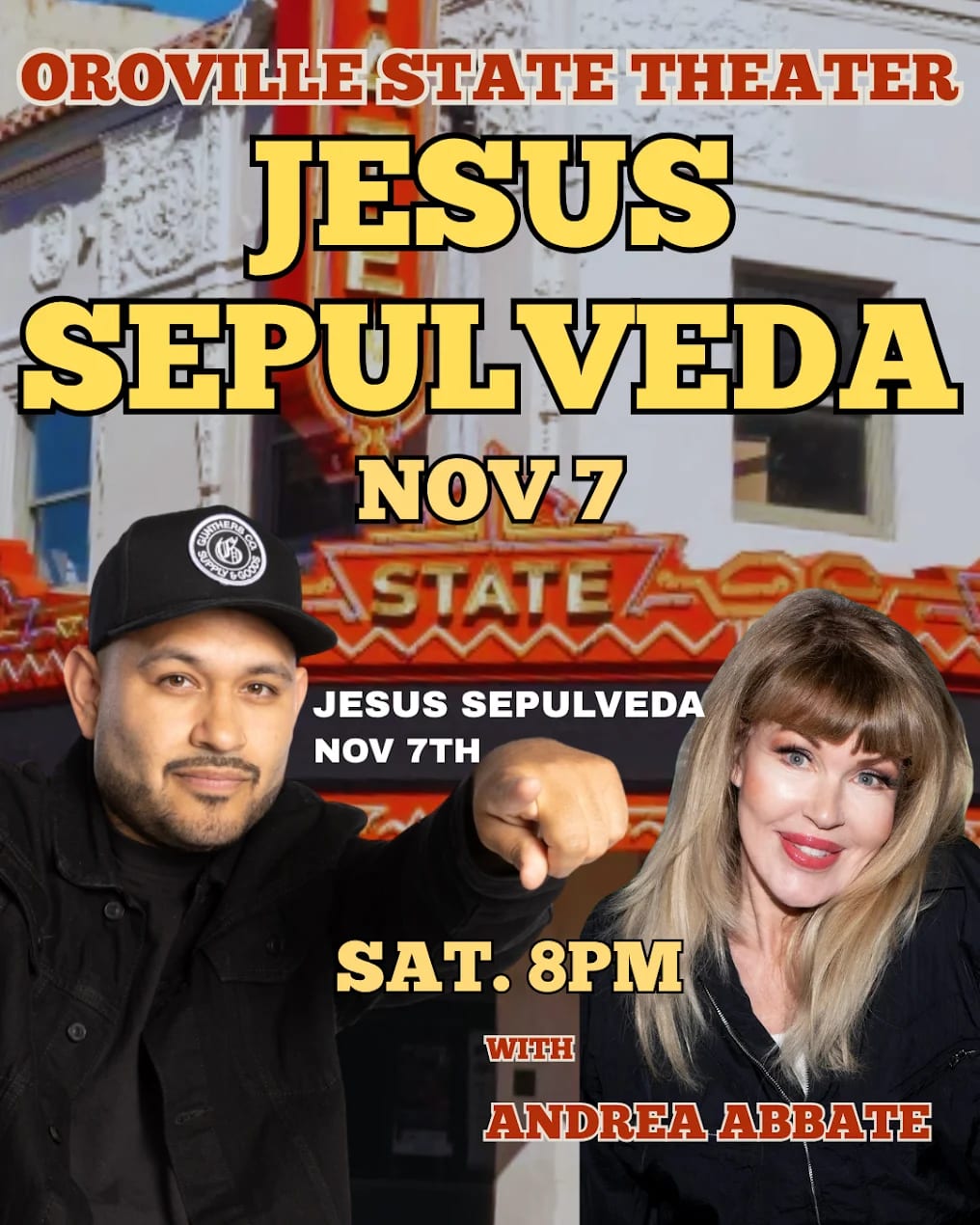 Jesus Sepulveda and Andrea Abbate: Live in Oroville, CA at Oroville State Theater on Nov 7, 2026