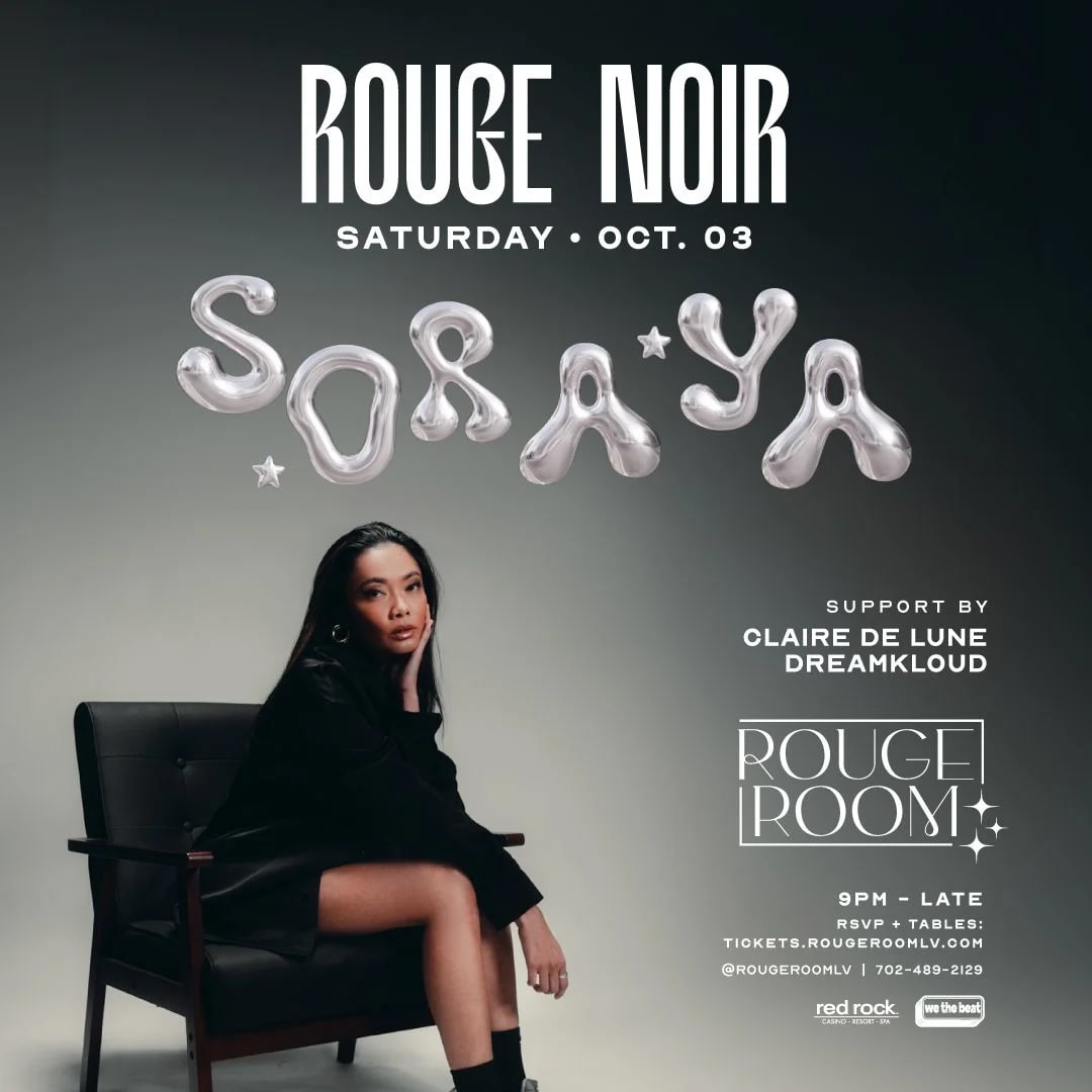 Rouge Noir: Soraya at Rouge Room on Oct 3, 2026