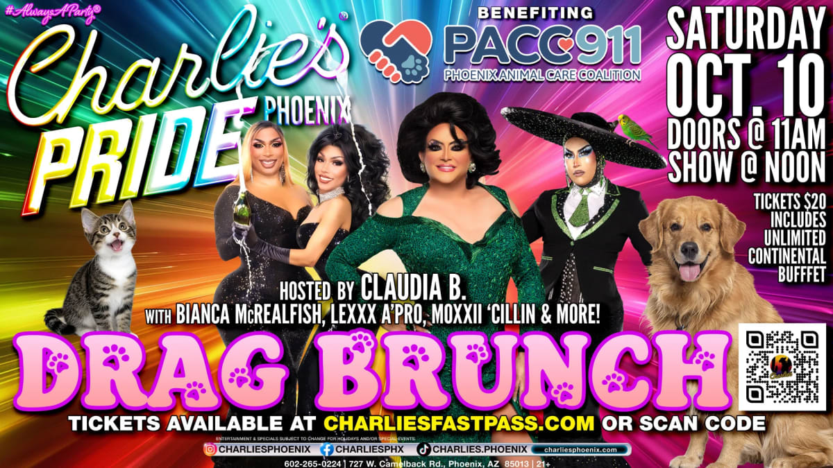 Charlie's Phoenix Pride DRAG BRUNCH Benefiting PAC911 at Charlie's Phoenix on Oct 10, 2026