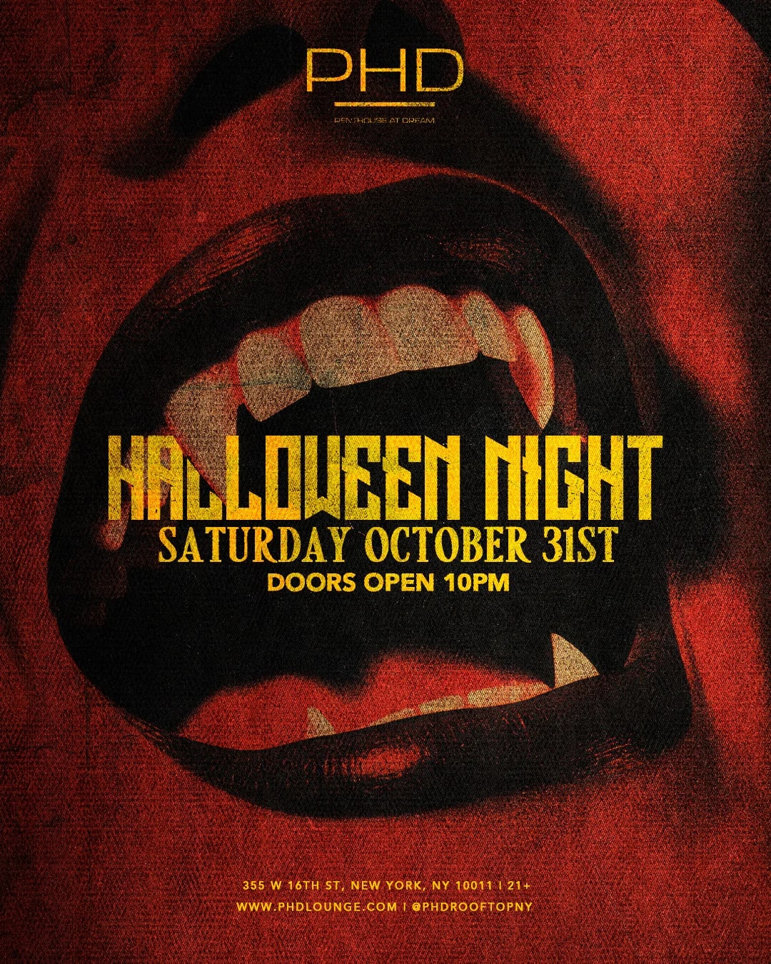 Halloween at PHD Downtown at PHD Rooftop Lounge at Dream Downtown on Oct 31, 2026