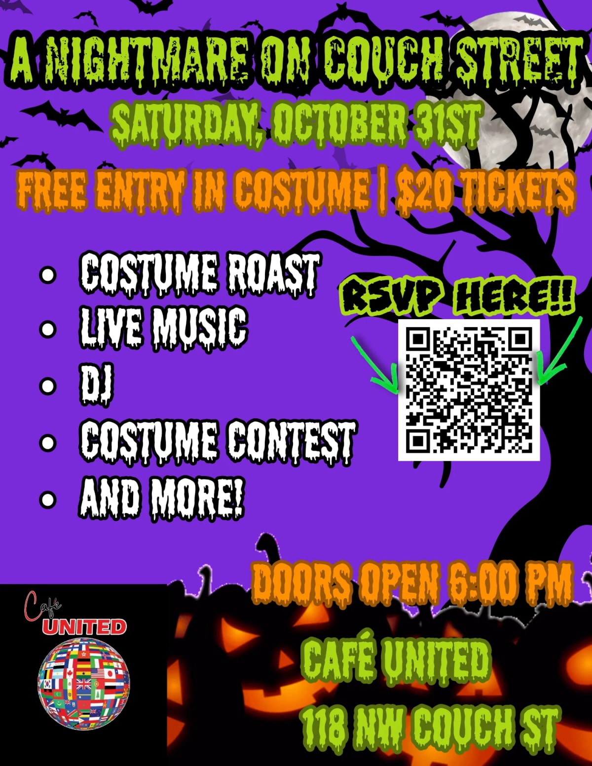 A Nightmare On Couch Street at 118 NW Couch St on Oct 31, 2026