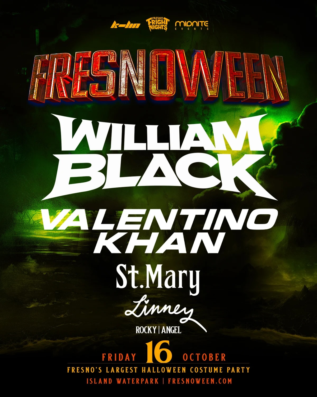 FRESNOWEEN 2026 at Island Waterpark on Oct 16, 2026