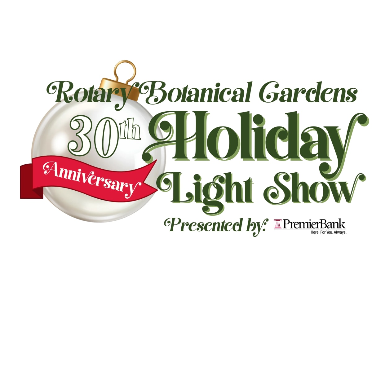 2026 Holiday Light Show, Presented by PremierBank at Rotary Botanical Gardens on Nov 27, 2026