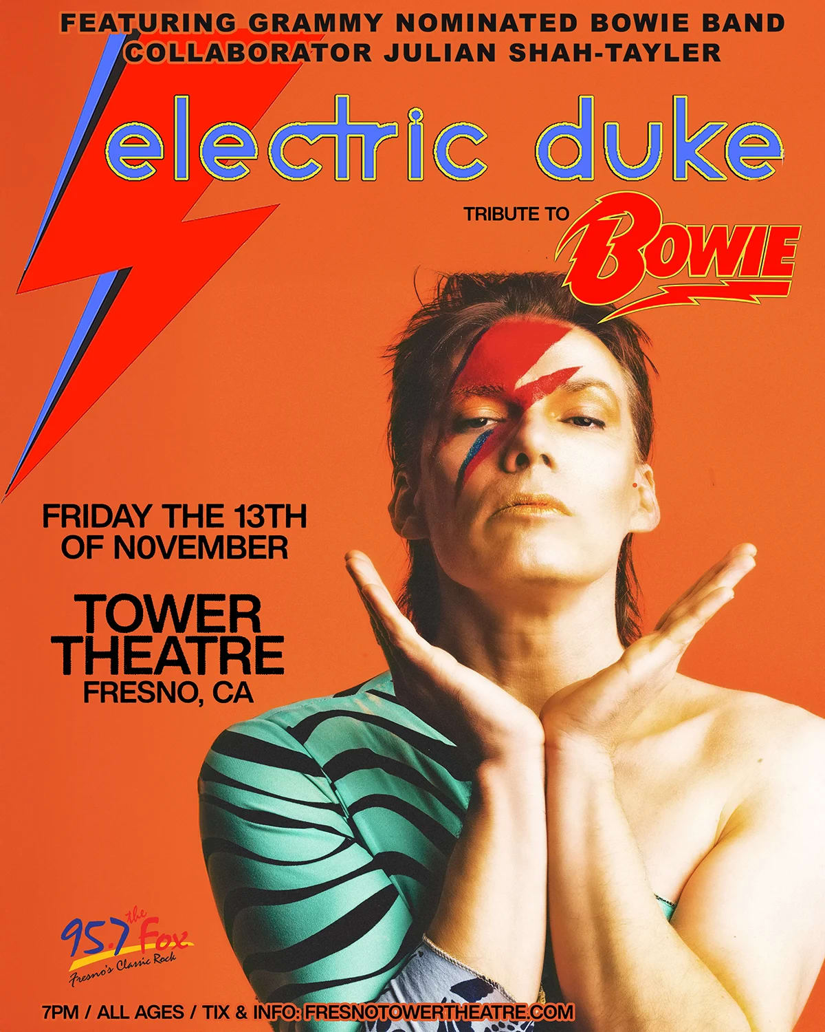 DAVID BOWIE Tribute - Electric Duke at Tower Theatre for the Performing Arts on Nov 13, 2026