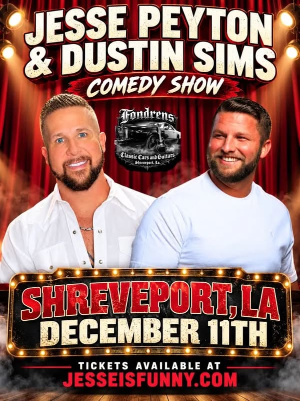 JESSE PEYTON & DUSTIN SIMS at Fondren's Classic Cars & Guitars on Dec 11, 2026
