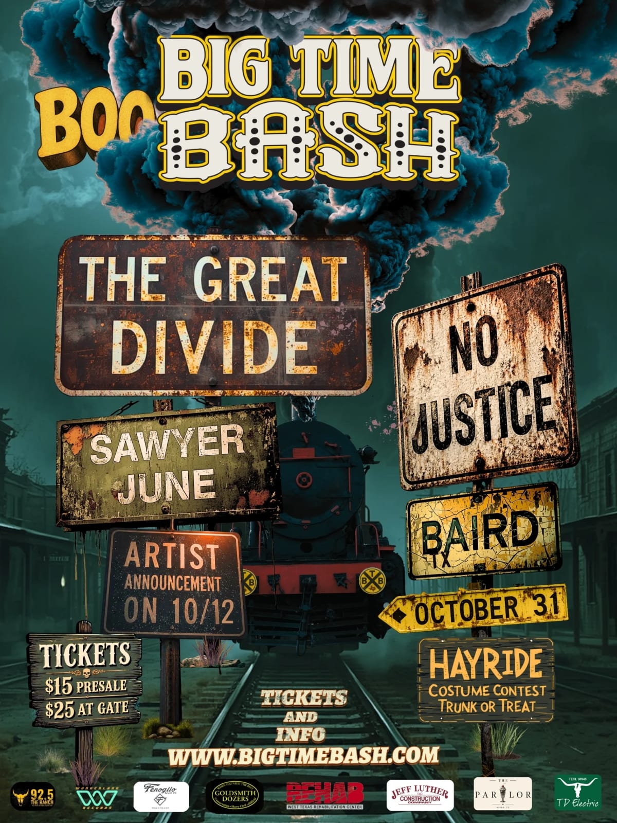 BIG TIME "BOO" BASH at Downtown Baird, TX on Oct 31, 2026