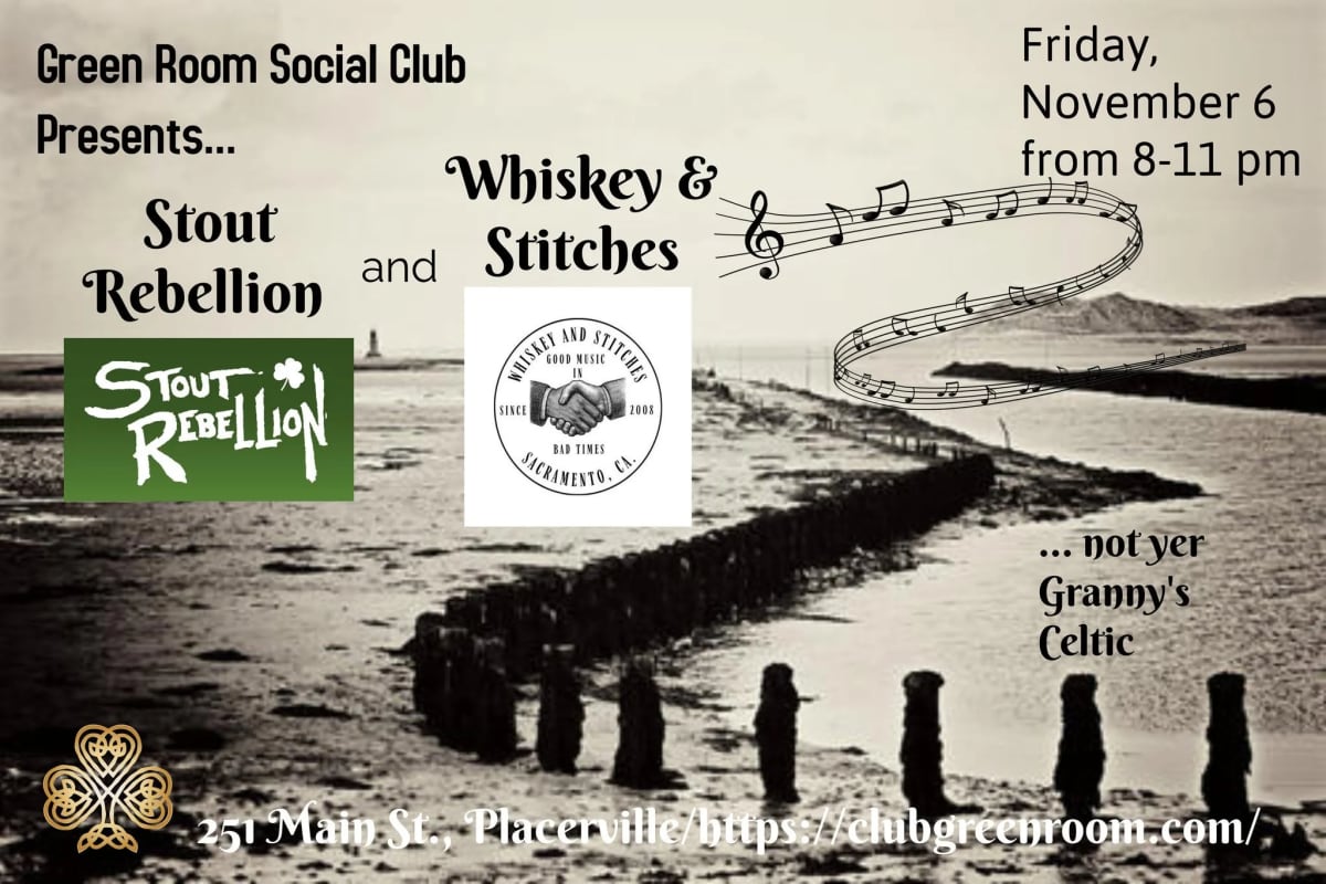 Stout Rebellion + Whiskey and Stitches (Irish Rock) at The Green Room Social Club on Nov 6, 2026