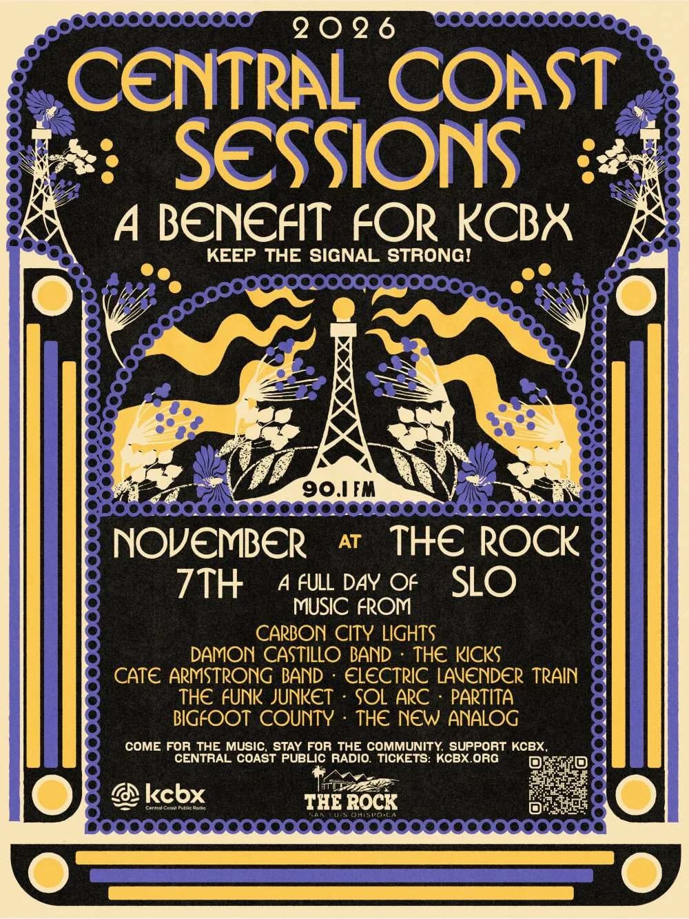 KCBX BENEFIT CONCERT: Central Coast Sessions II at SLO Brew Live on Nov 7, 2026