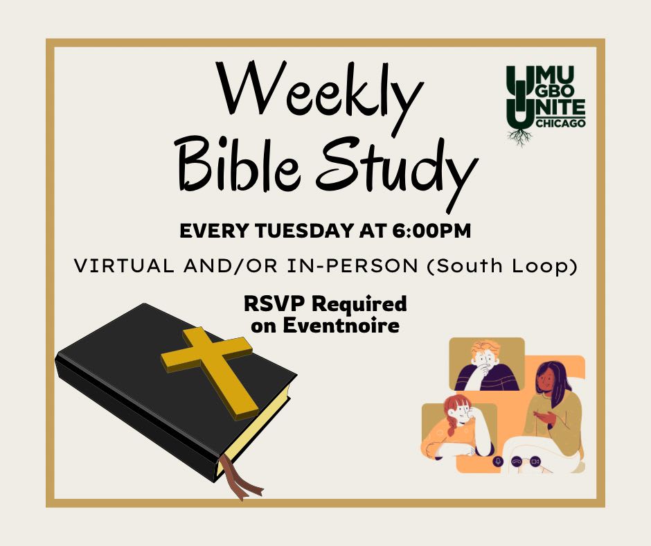 Weekly Bible Study Tuesdays at 6pm Eventnoire