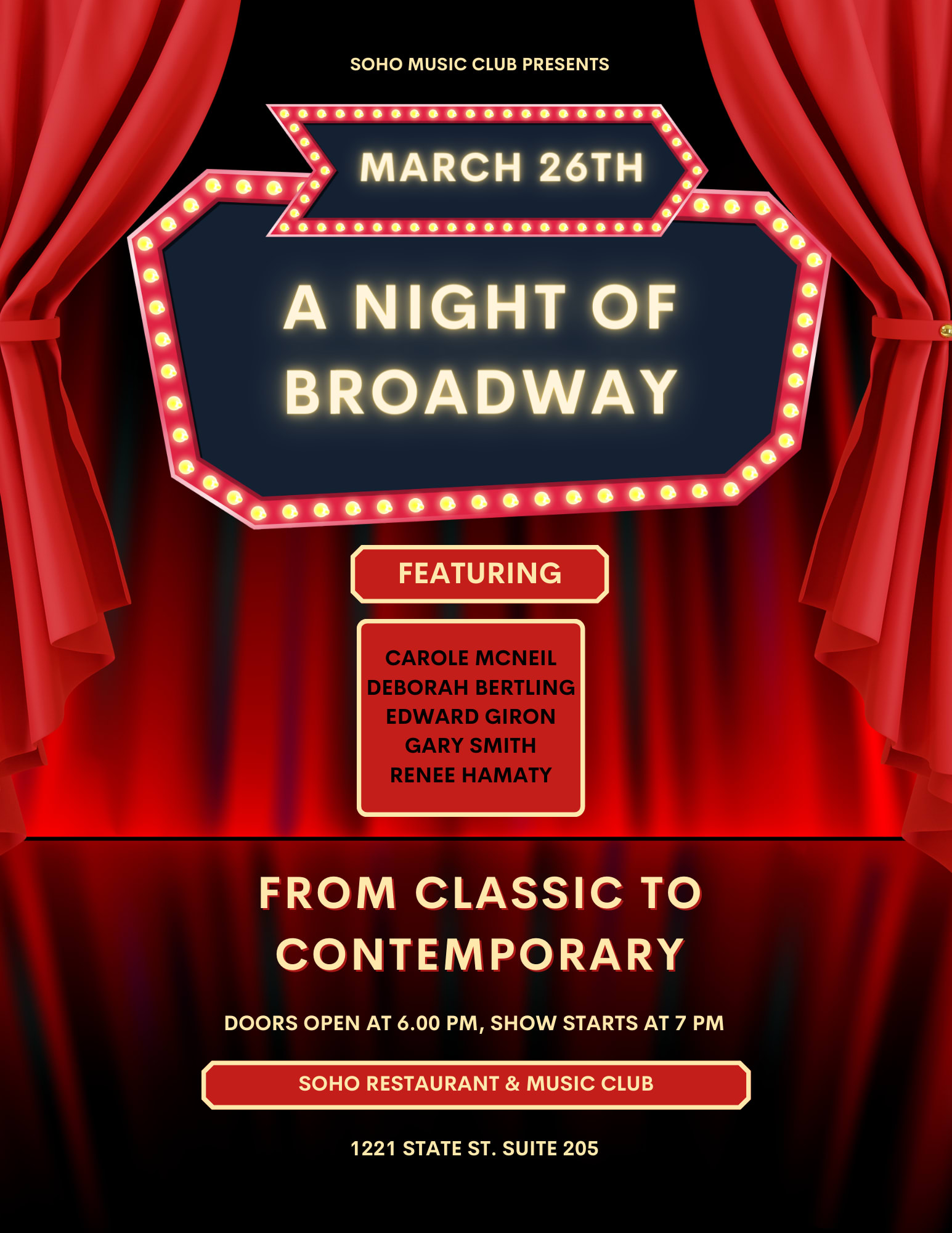 A NIGHT OF BROADWAY - from Classic to Contemporary