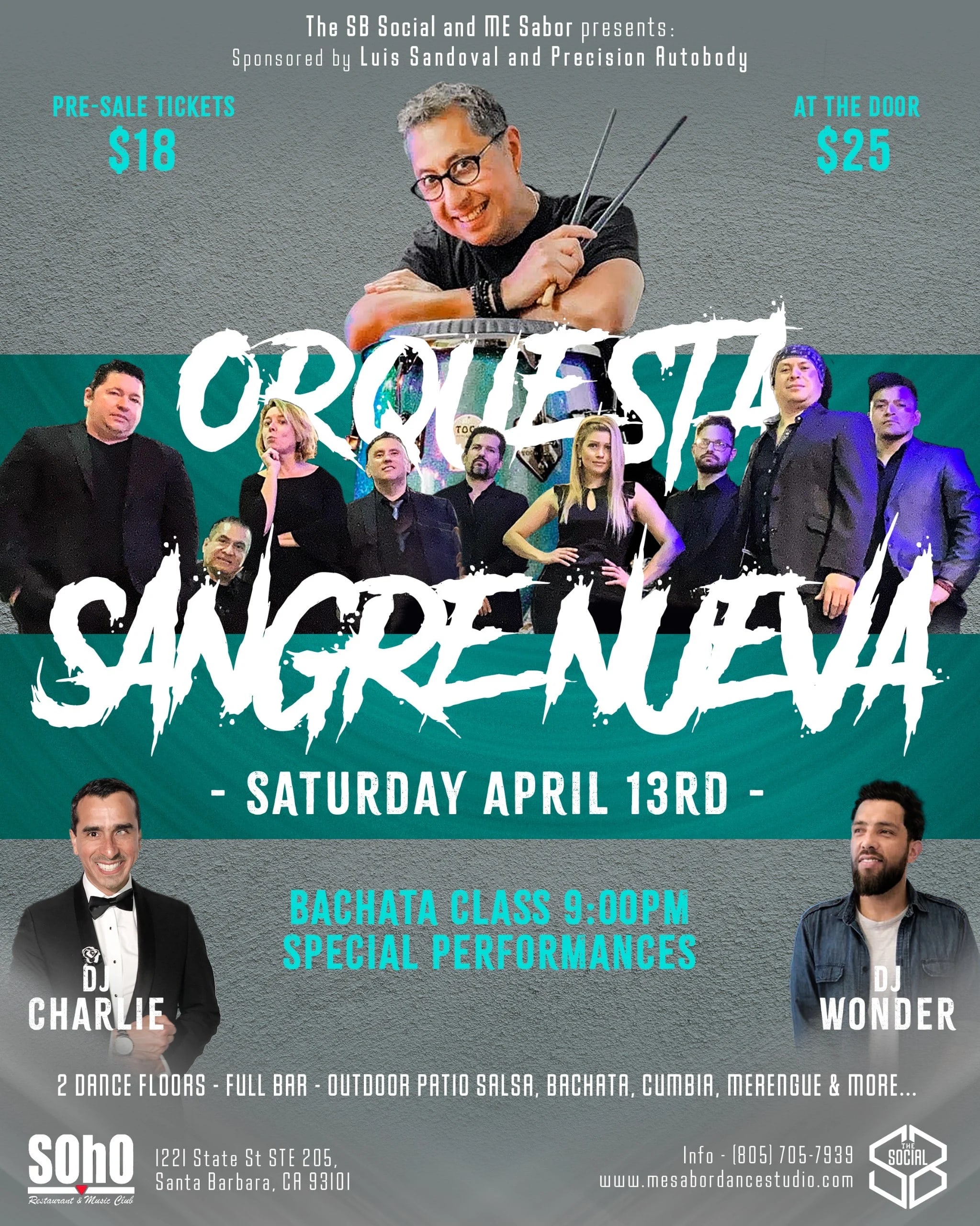 ME Sabor presents: Orquesta Sangre Nueva (Bachata Night)