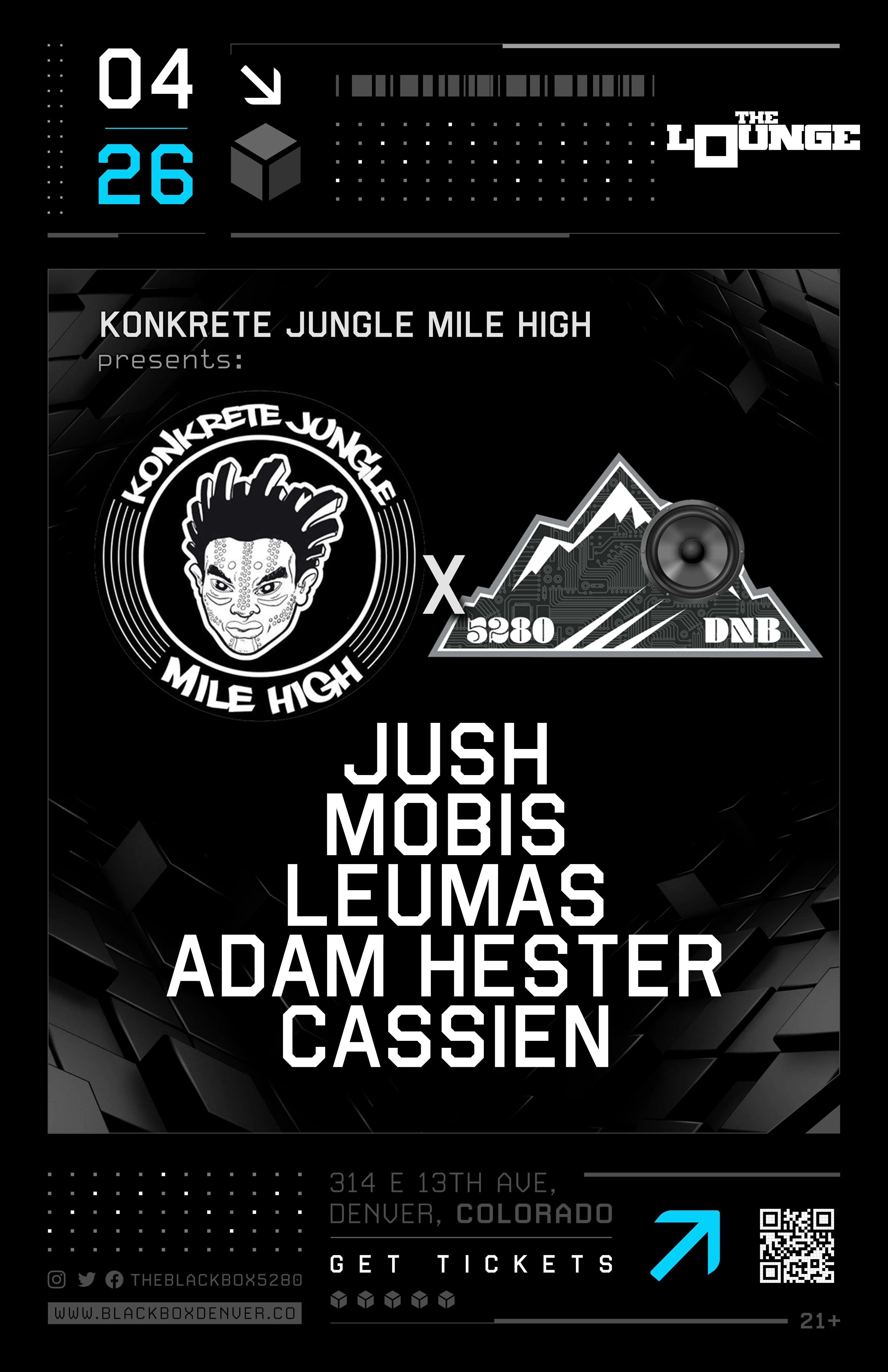 Konkrete Jungle Mile High x 5280 DNB: Jush, Mobis, Leumas, Adam Hester, Cassien