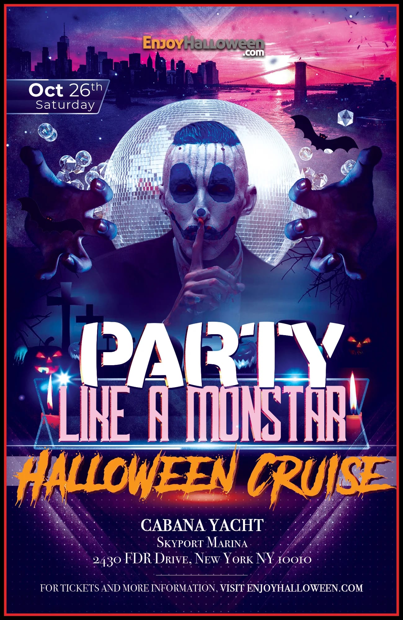 Party like a MonSTAR Halloween Party Cruise New York City Rhino Marketing