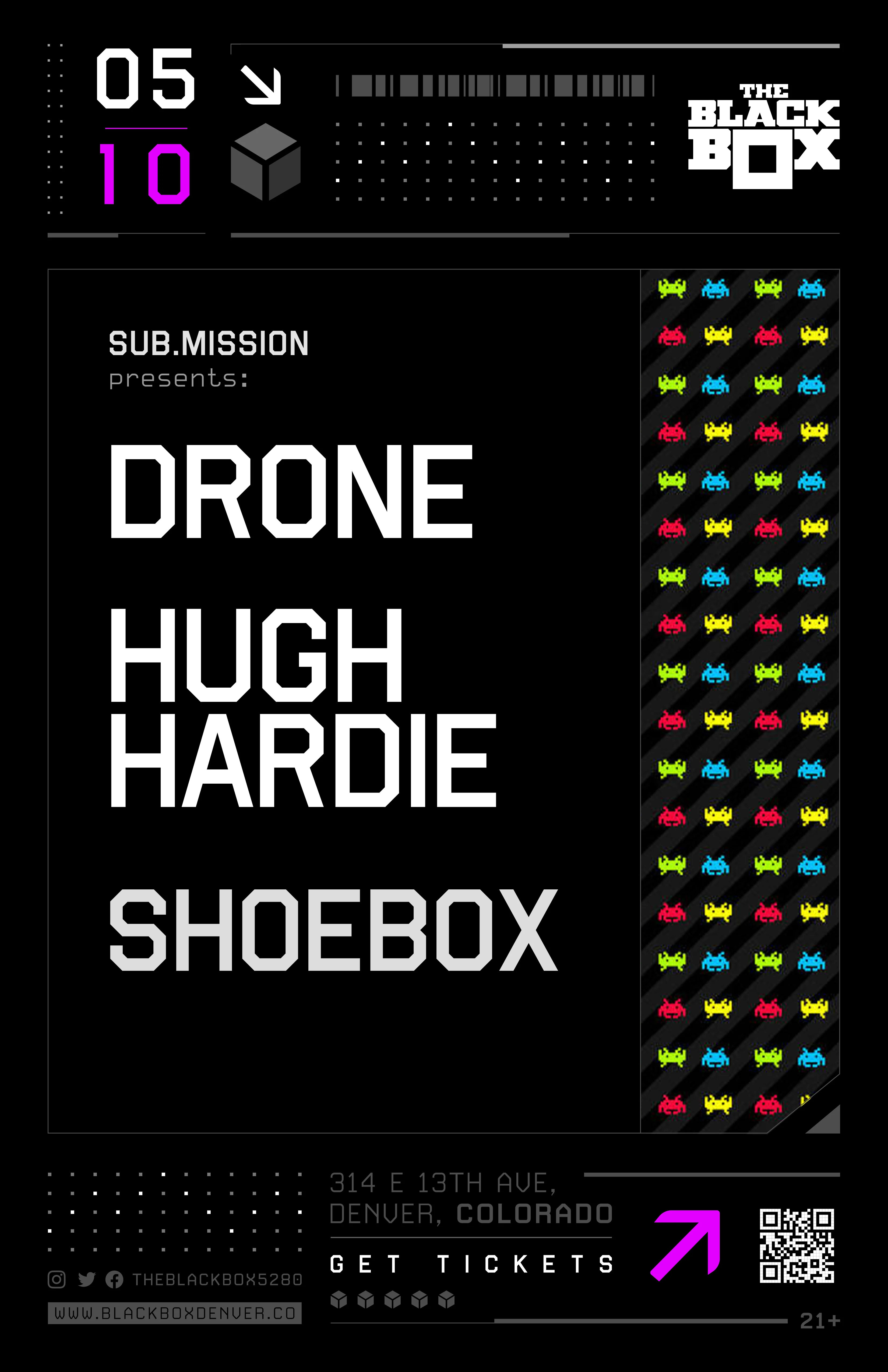 Sub.mission presents: Drone & Hugh Hardie w/ Shoebox