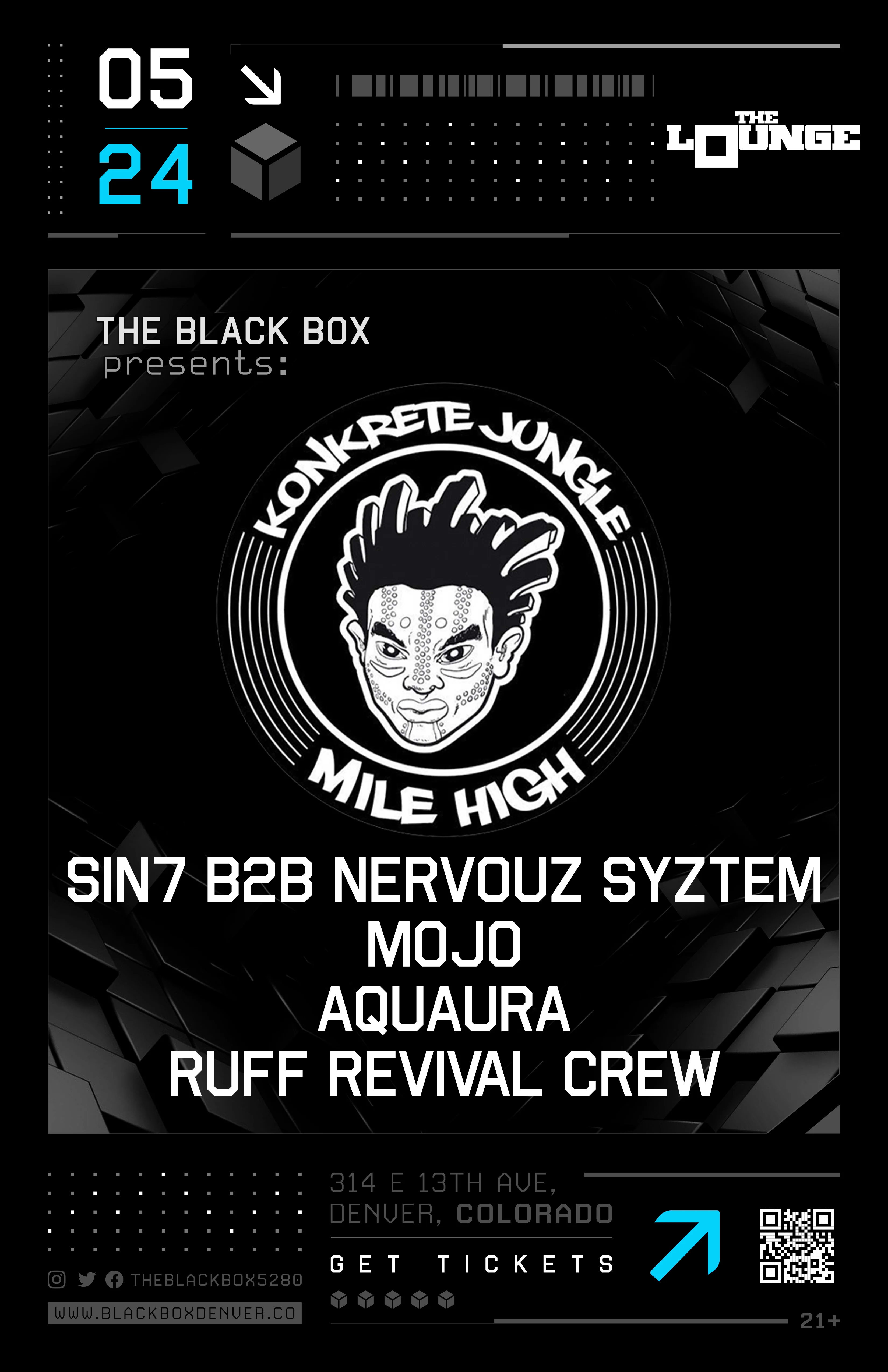 Konkrete Jungle Mile High: Sin7 B2B Nervouz Syztem, MOJO, Aquaura, Ruff Revival Crew