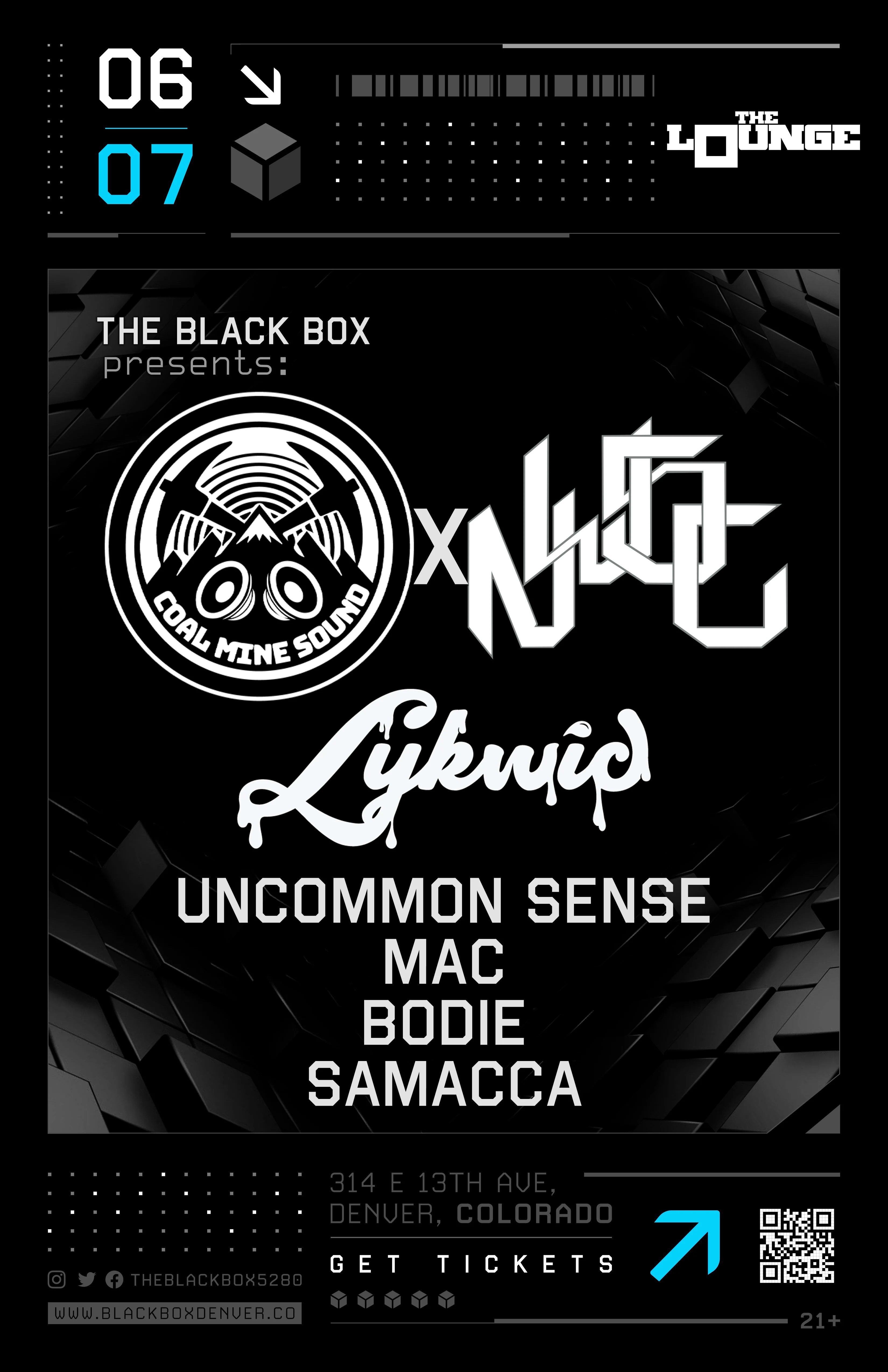 Coal Mine Sound x NWSC: Lykwid w/ Uncommon Sense, Mac, Bodie, Samacca