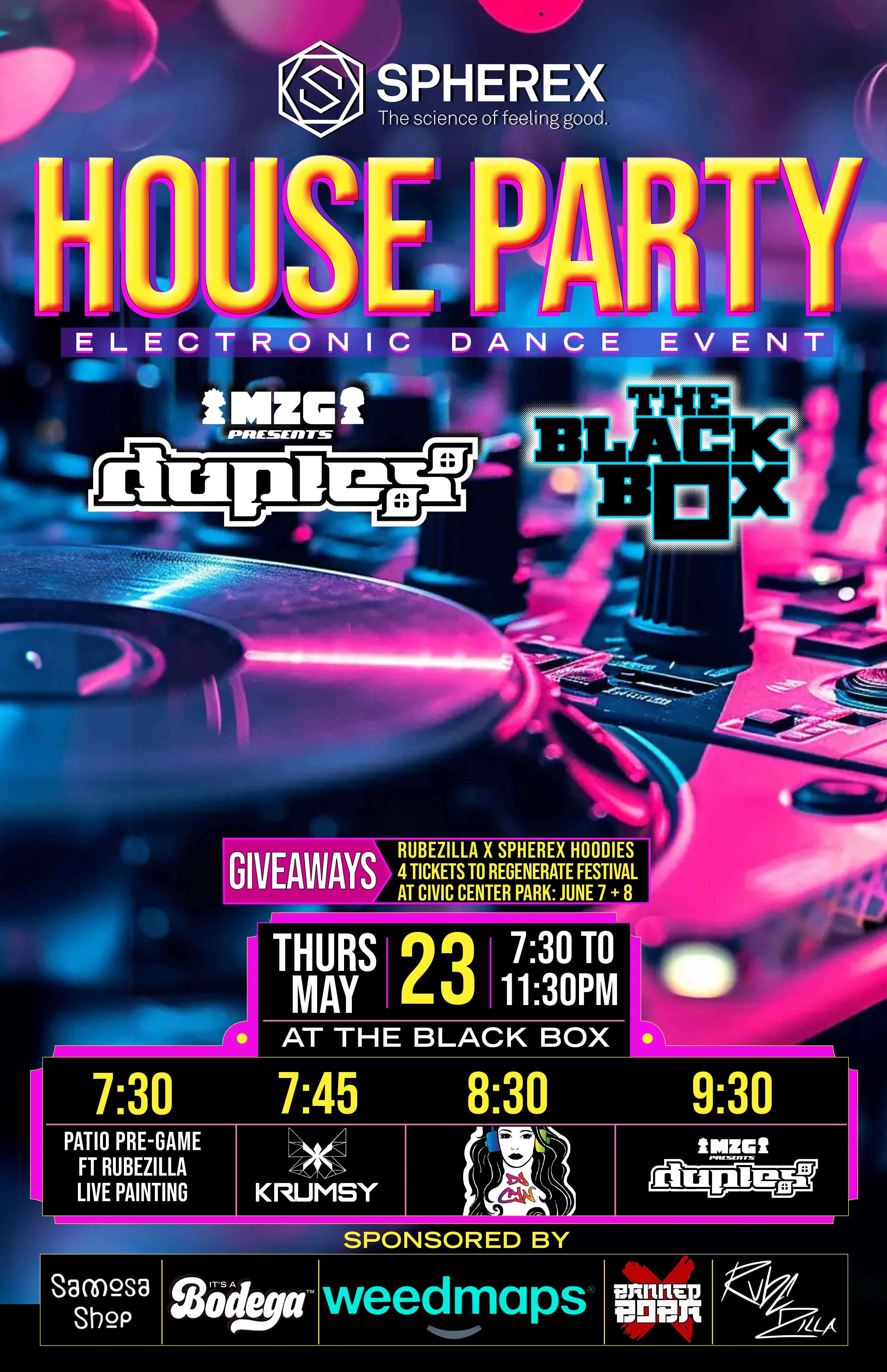 SPHEREX House Party: Electronic Dance Event