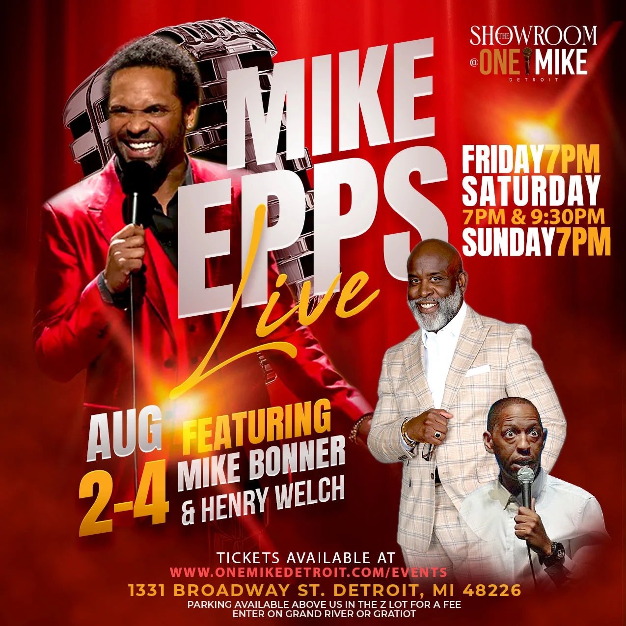 Mike Epps Live at One Mike Detroit! 700pm Friday, August 2nd Eventnoire