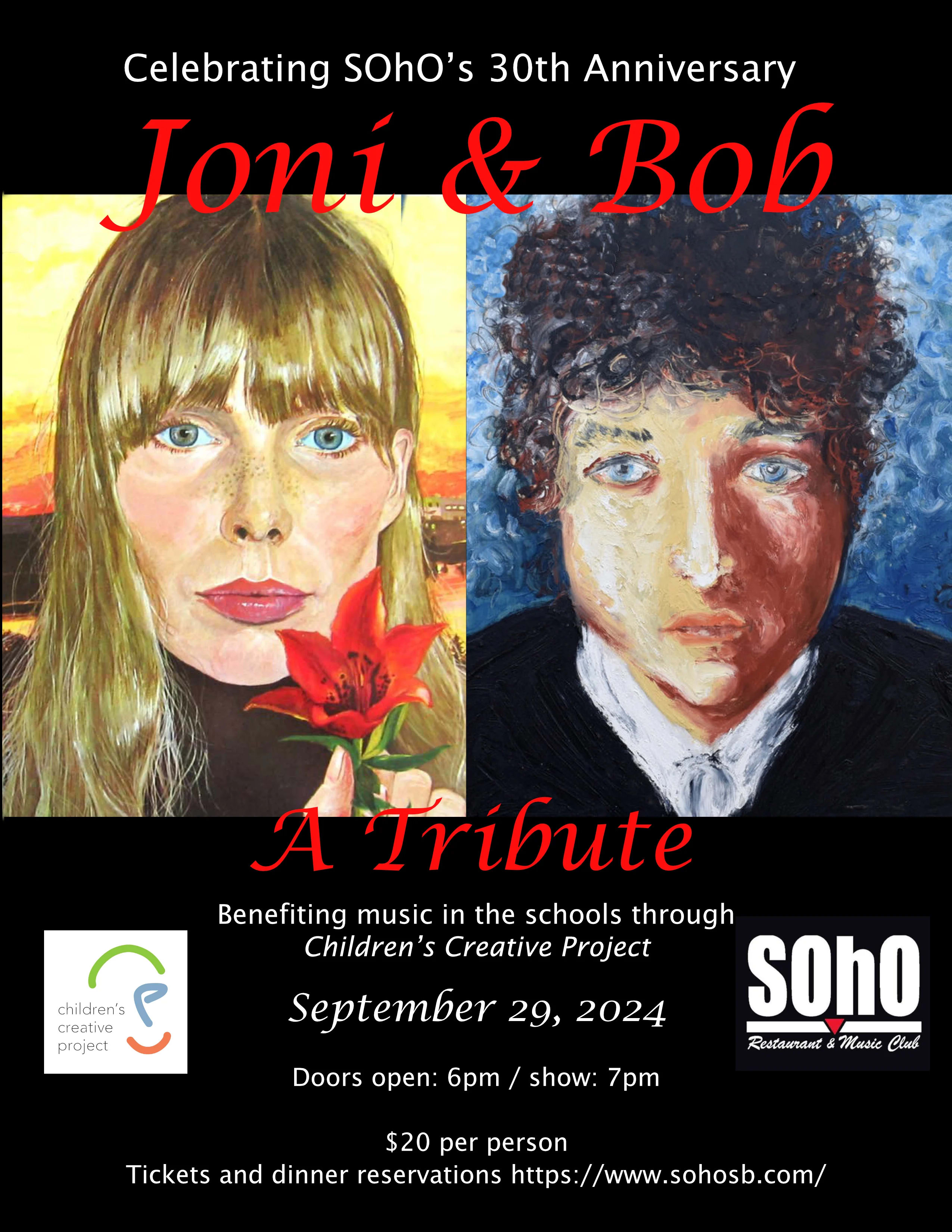Kate Bennett & Friends - A Tribute to Joni & Bob and Celebrating Soho's 30th Anniversary