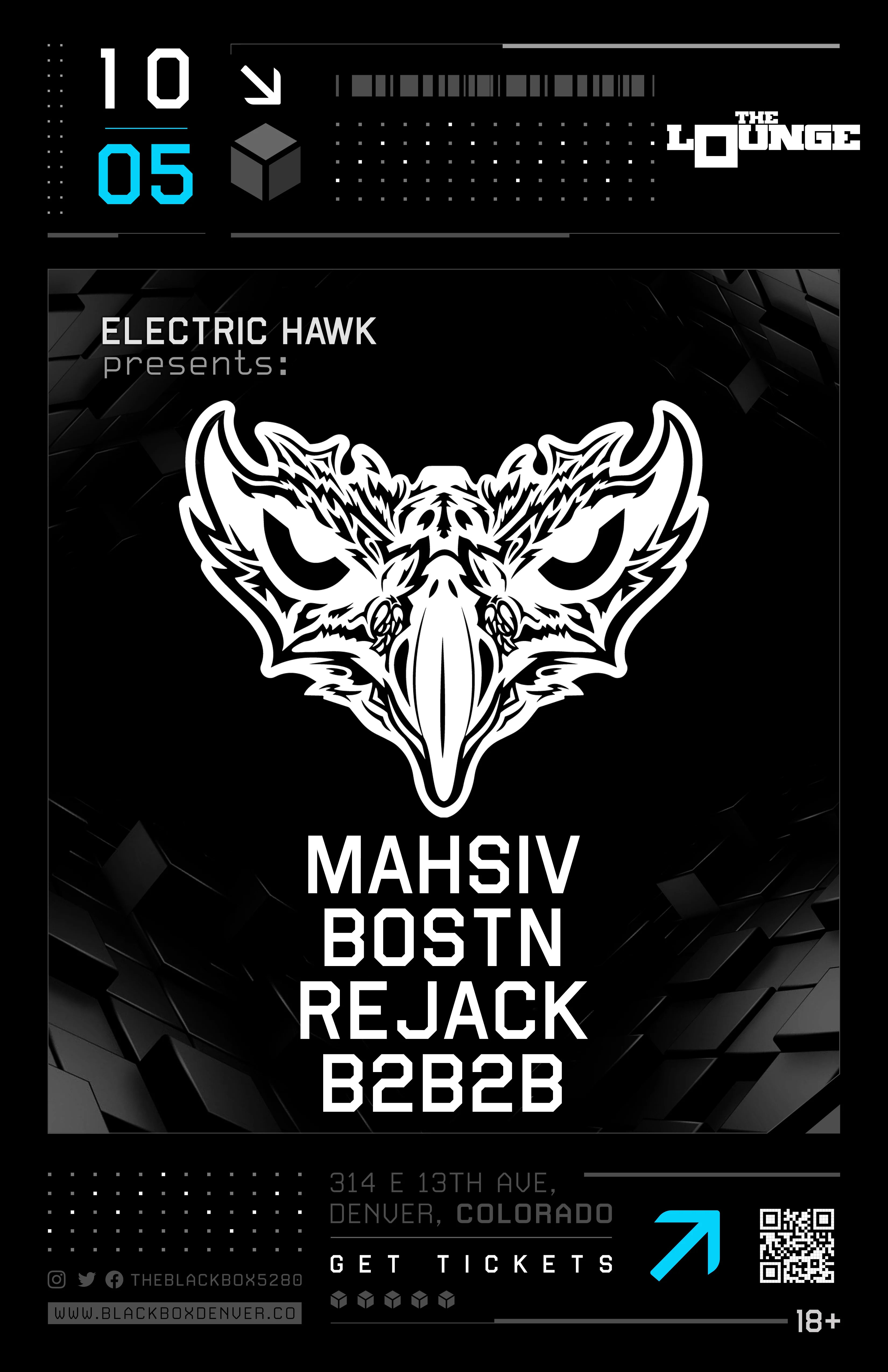 Electric Hawk: Mahsiv, Bostn, REJACK, B2B2B