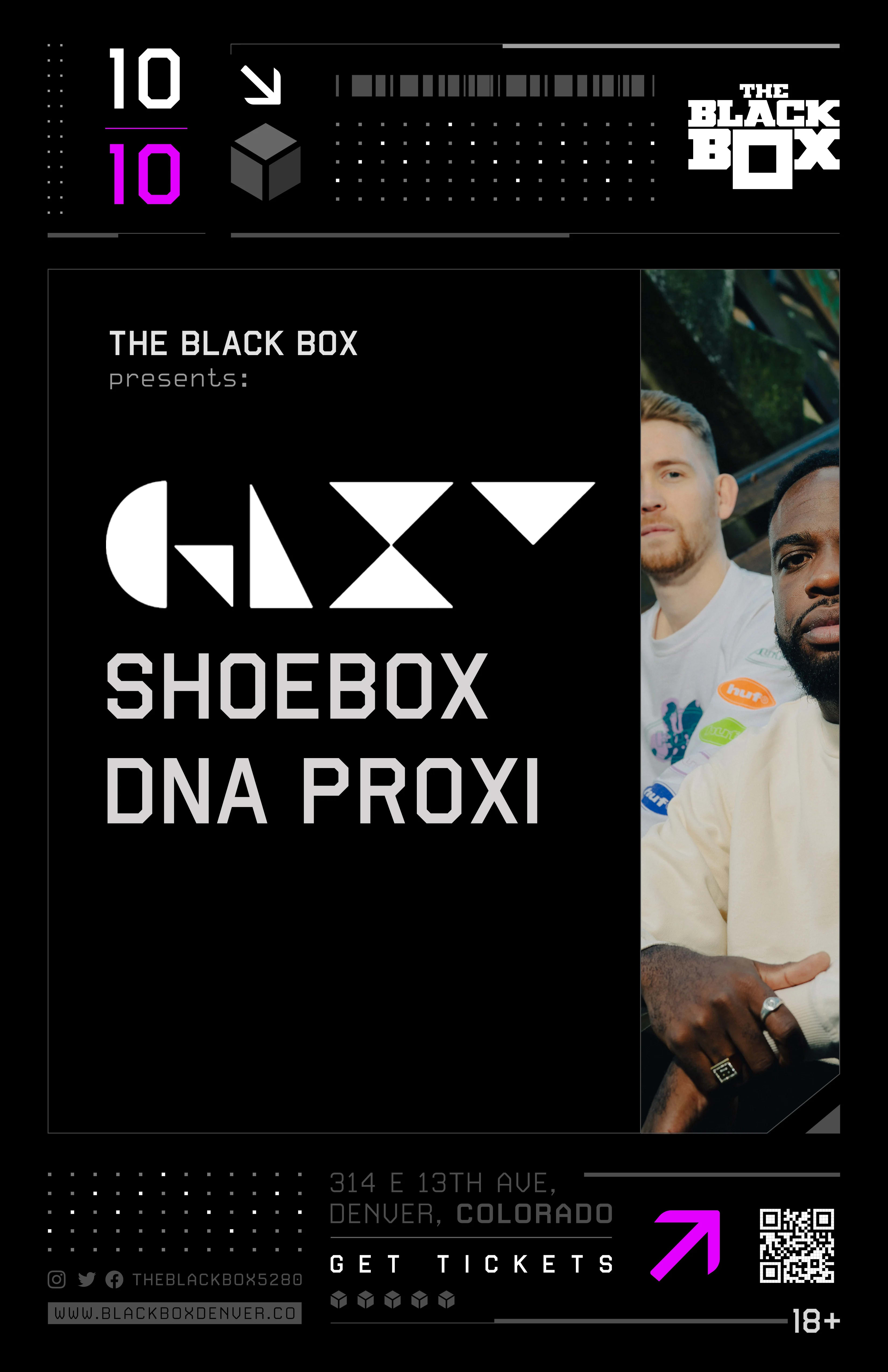 The Black Box presents: GLXY w/ Shoebox, DNA Proxi