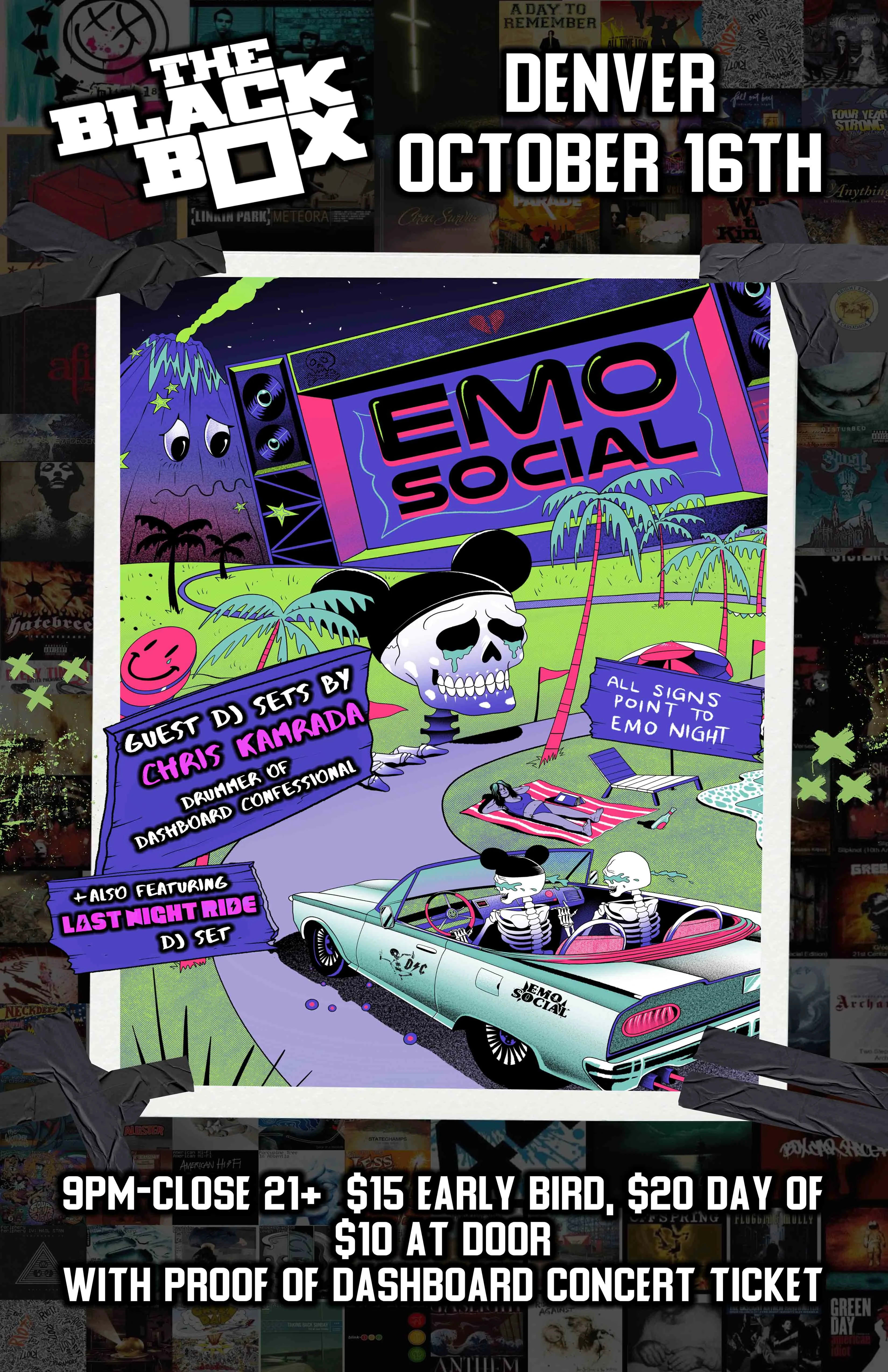EMO Social Hosted By Chris Kamrada of Dashboard Confessional & Last Night Ride (21+)