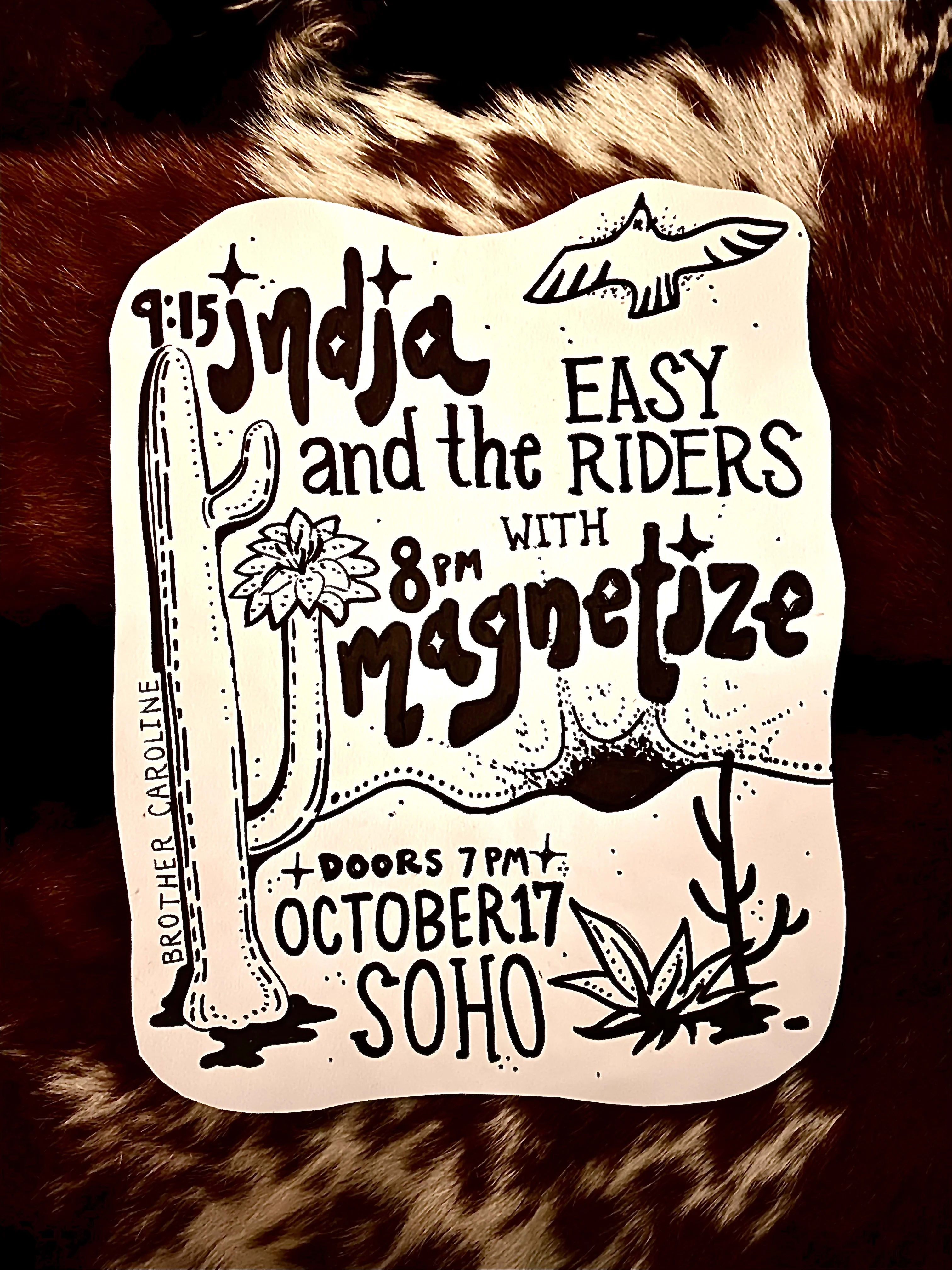 *CANCELLED* India & the Easy Riders with Magnetize